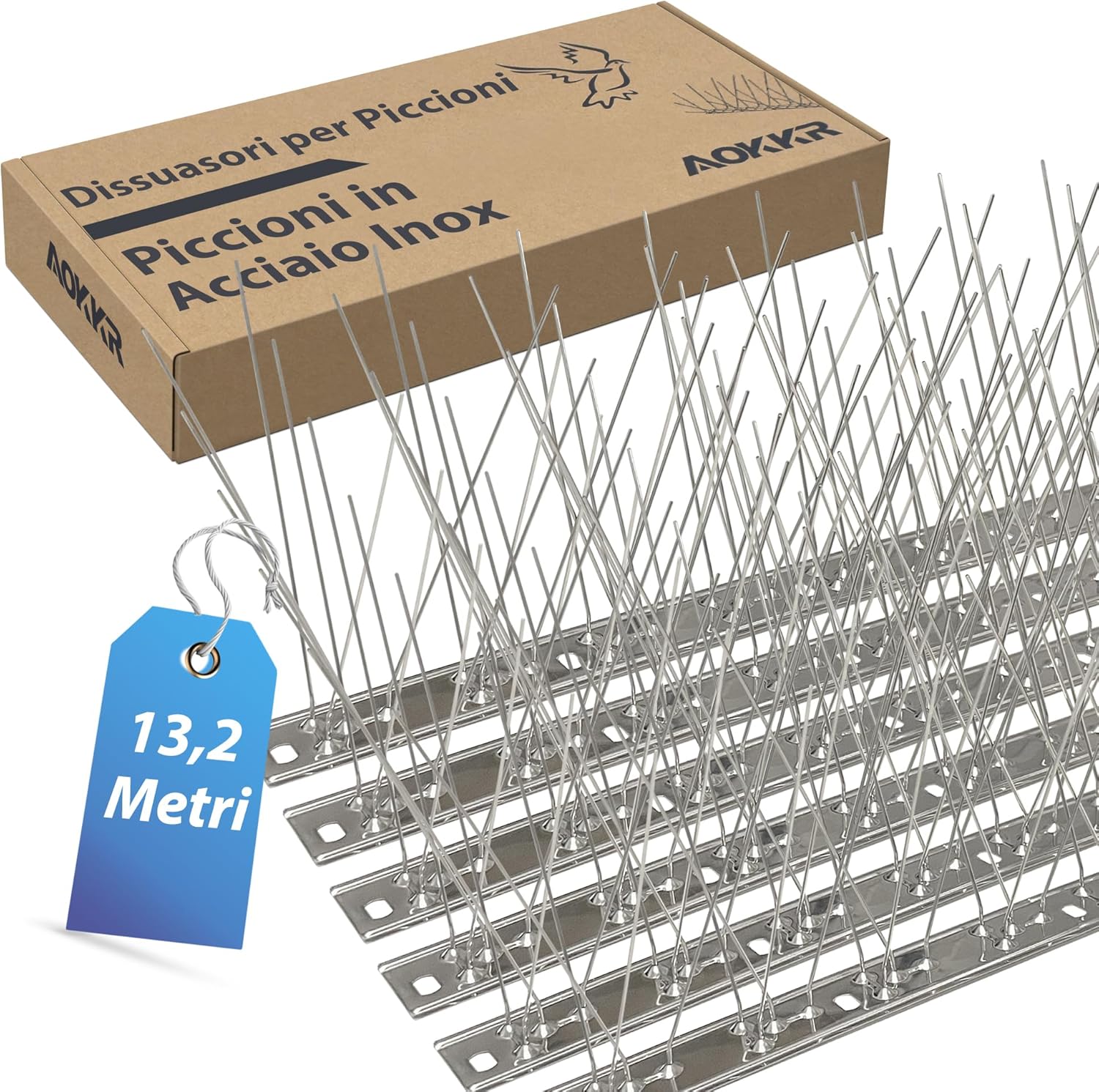AOKKR Dissuasori per Piccioni 13.2 Metri Acciaio Inox