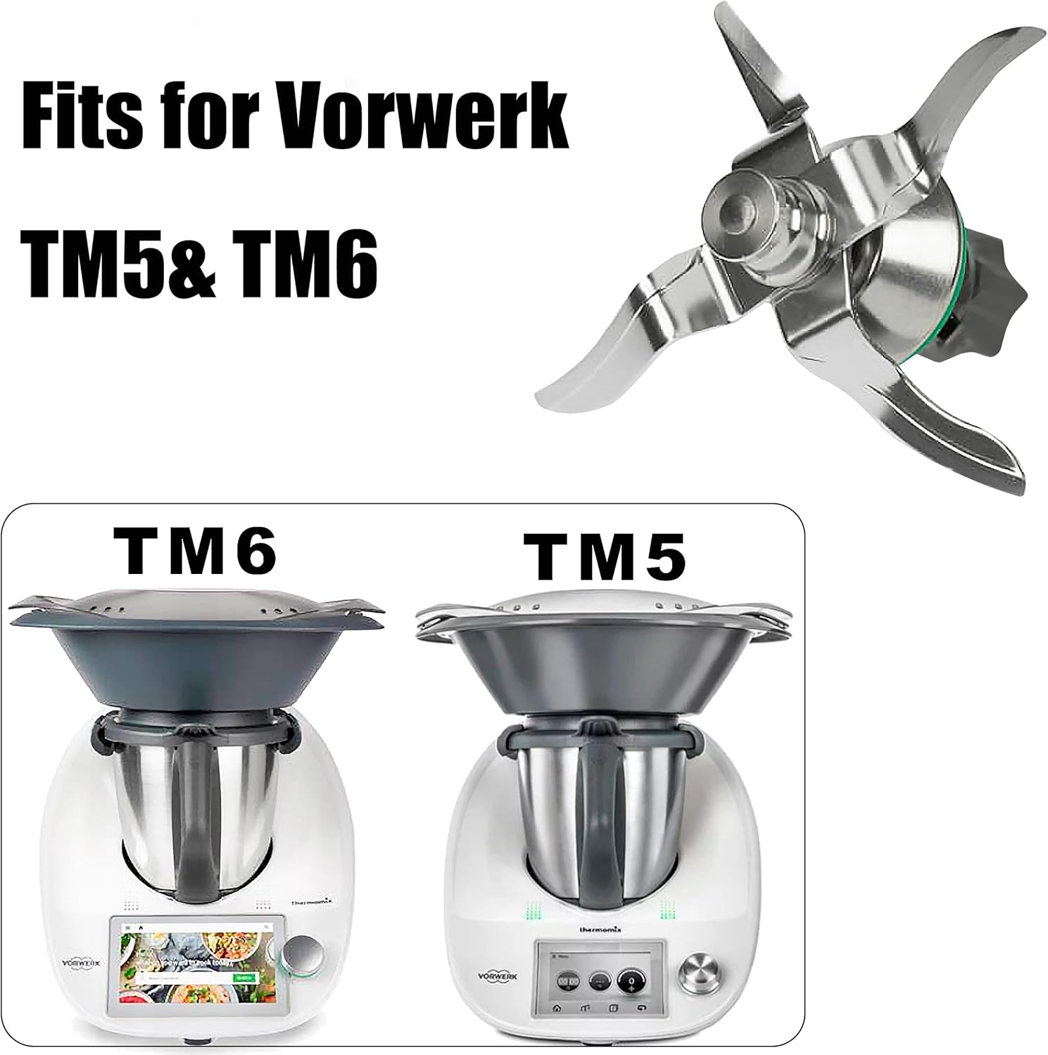 Arcets Gruppo Coltelli Lame per Vorwerk Thermomix TM5 TM6 - immagine 2