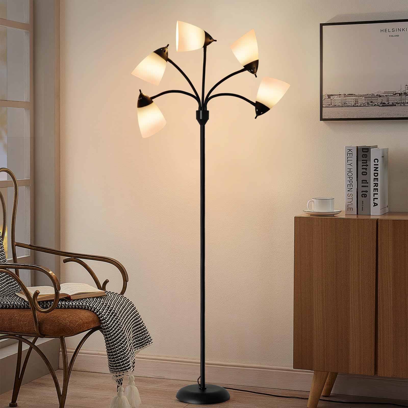 Depuley Lampada da Terra LED Moderna 5 Teste