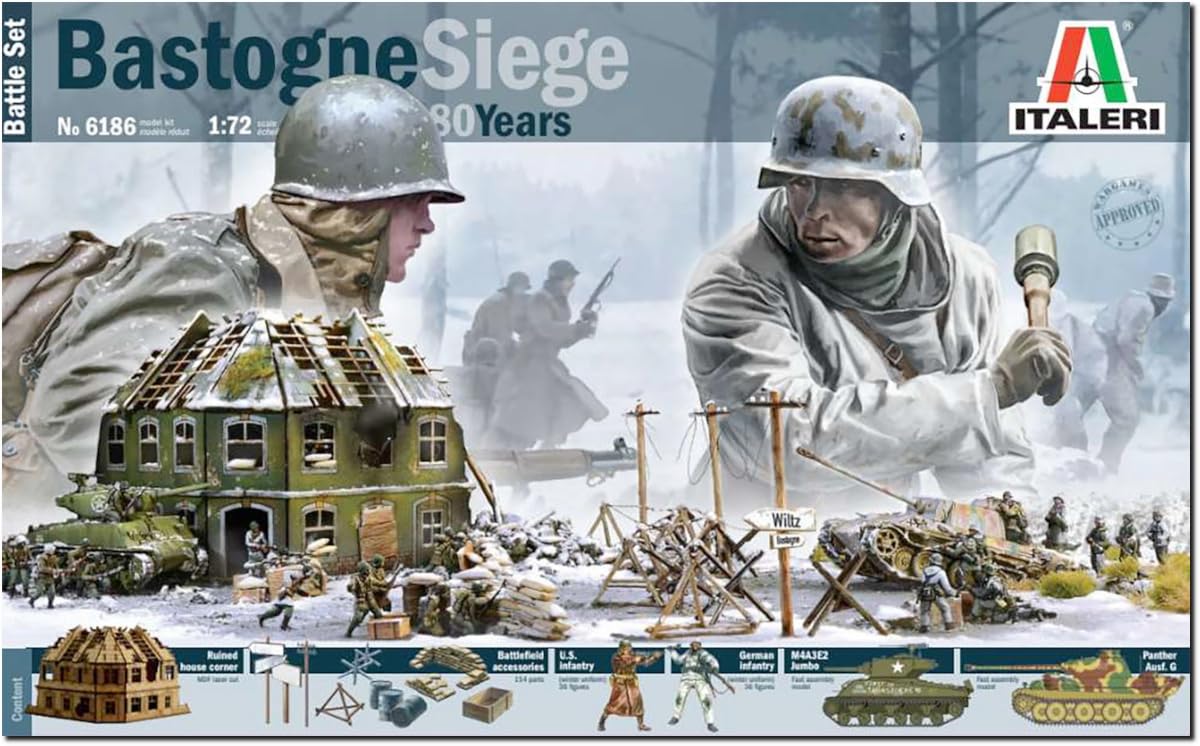 Italeri 6186 Modello Diorama Bastogne Siege 80 Anni