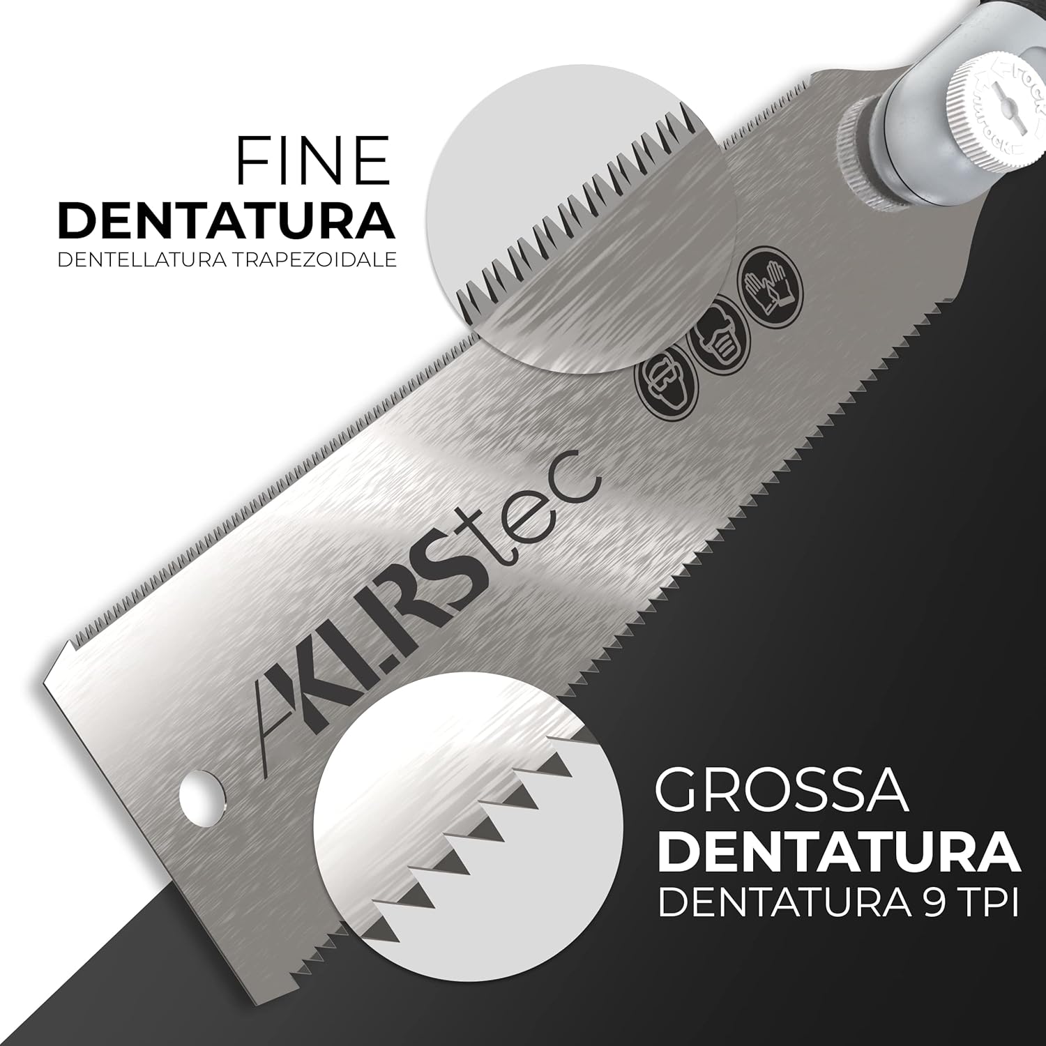 Klrstec® Sega Giapponese Professionale Ryoba 240mm - immagine 2