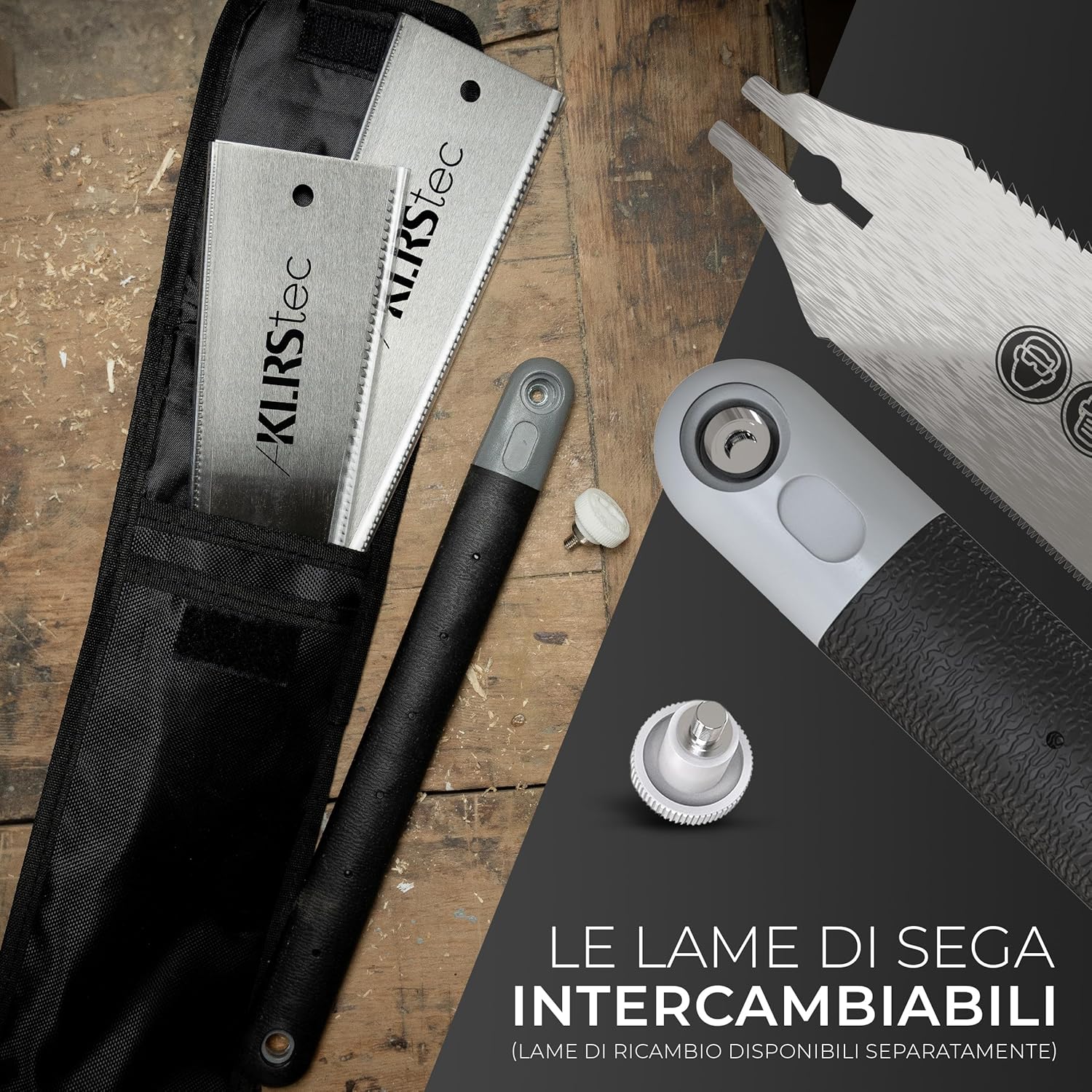 Klrstec® Sega Giapponese Professionale Ryoba 240mm - immagine 5