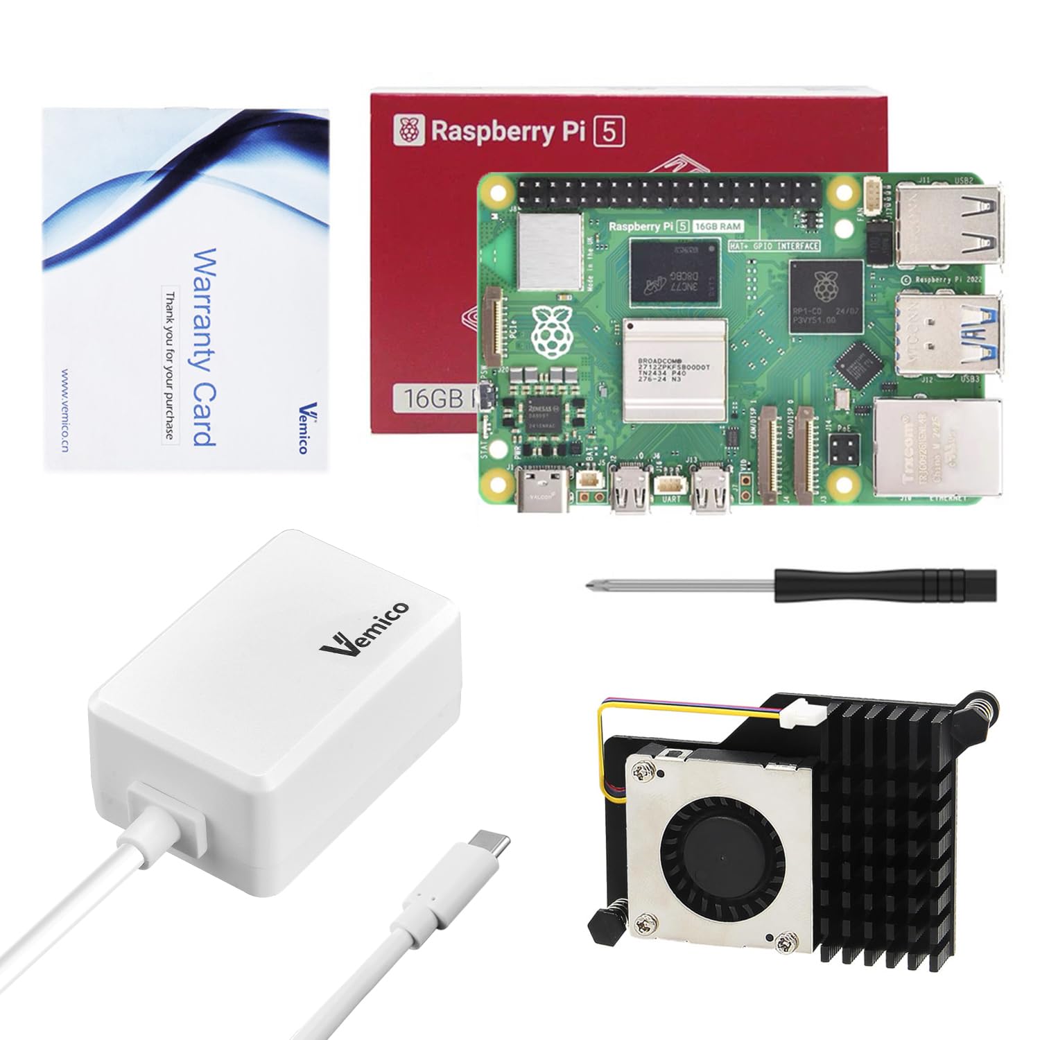 Vemico Raspberry Pi 5 16 GB Starter Kit | Velz