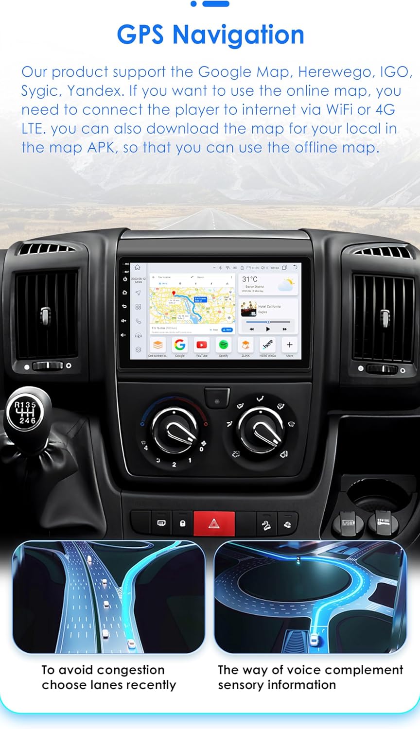Autoradio Android 13 9 Pollici Touch Screen 8 Core - immagine 6