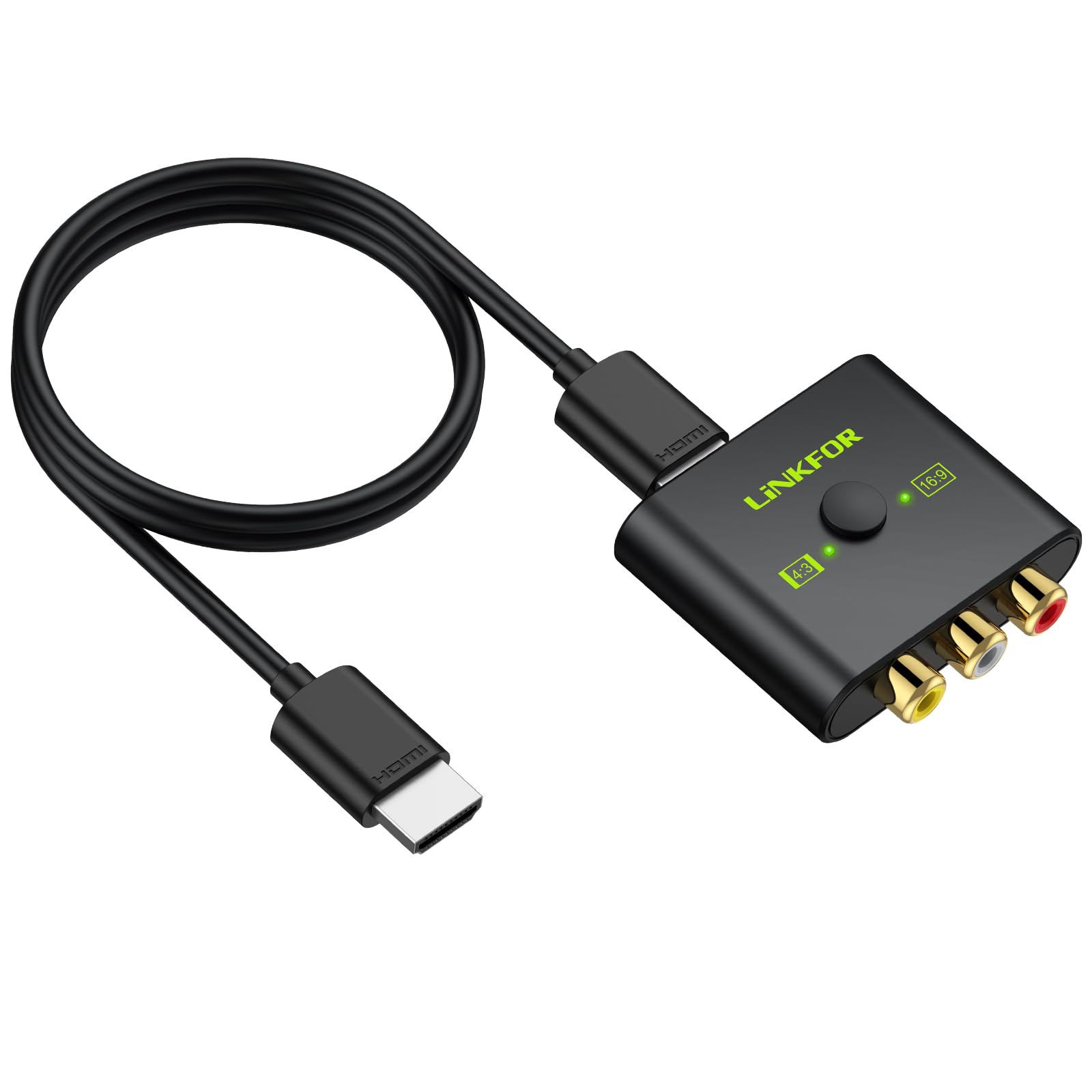 Linkfor Convertitore da AV a HDMI 1080P/720P | Velz