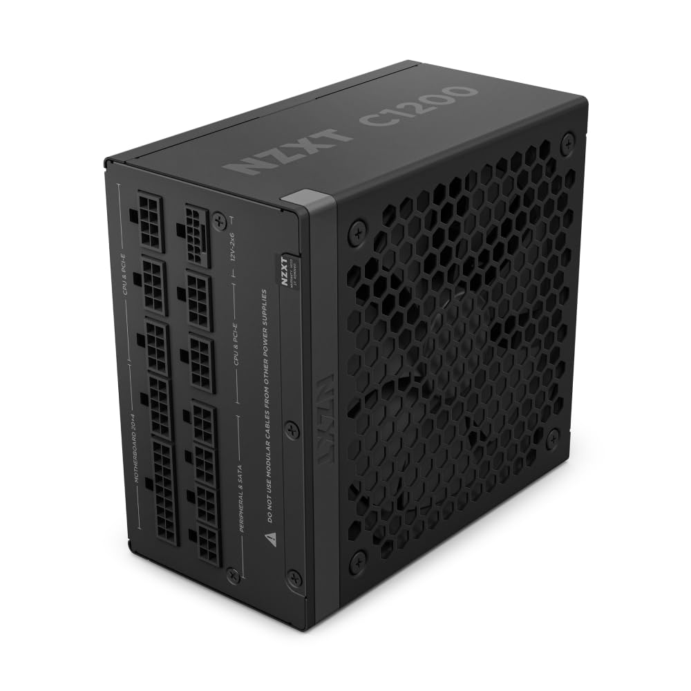 Nzxt C1200 Gold ATX 3.1 - Alimentatore PC Gaming 1200W, Nero