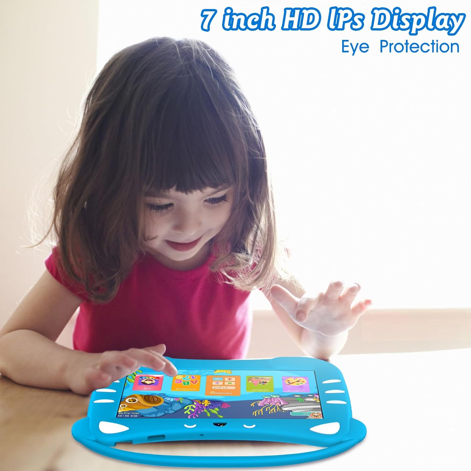 Veswwe Tablet Educativo per Bambini 7" Android, Blu - immagine 6