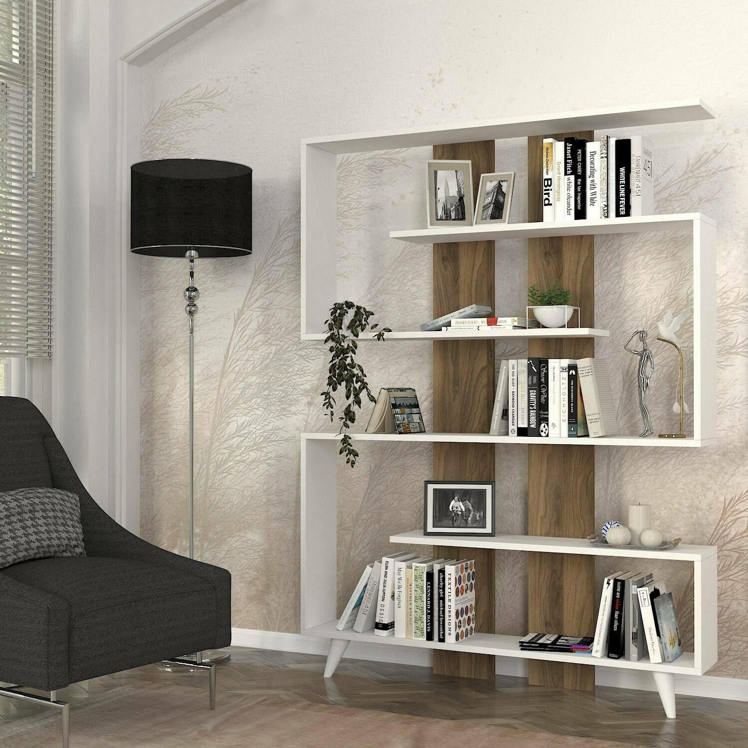 Dmora Libreria Gienah Scaffale Ufficio 120x20x162 cm