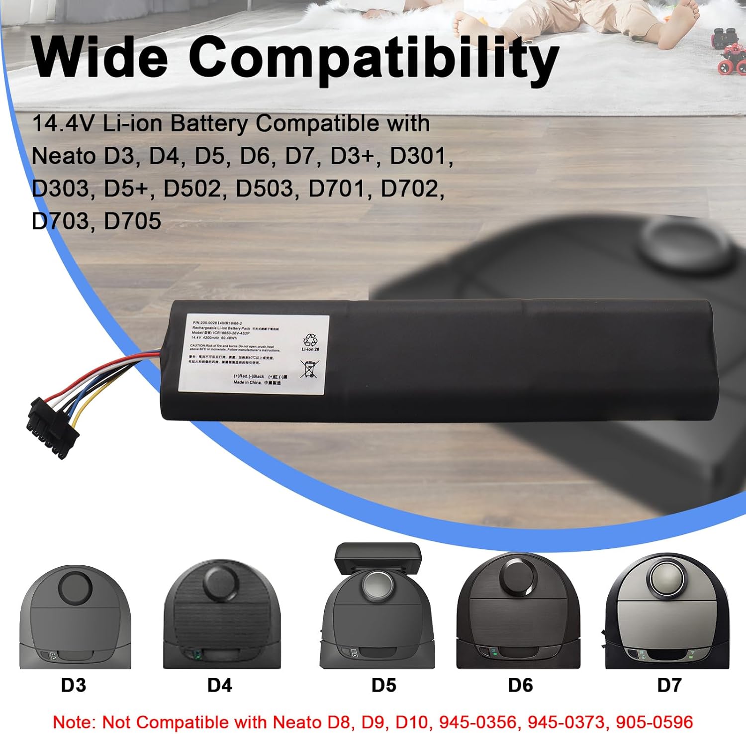 Batteria Sostitutiva 14.4V per Robot Aspirapolvere Neato - immagine 2