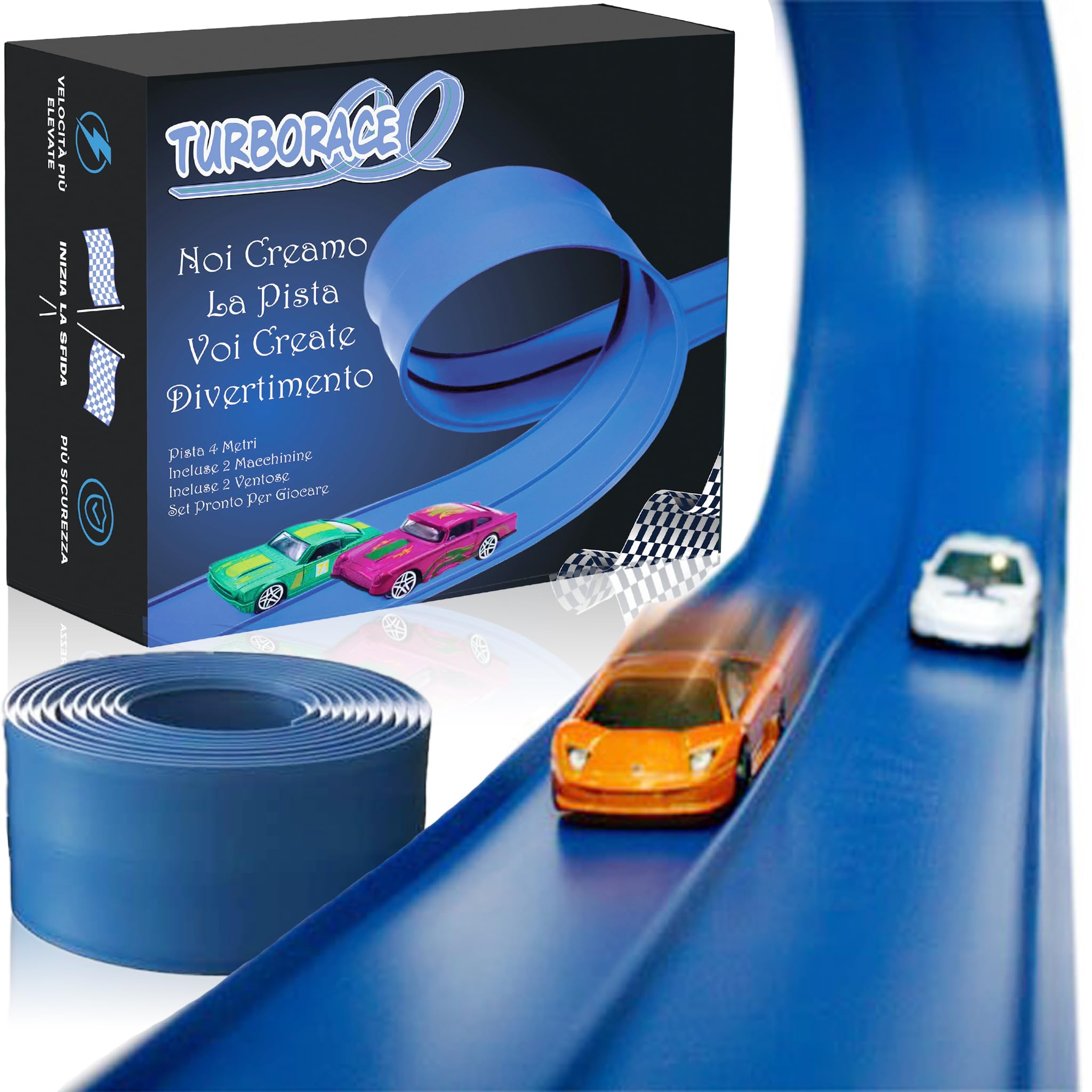 ZORKAM Turborace Pista Macchinine 4m