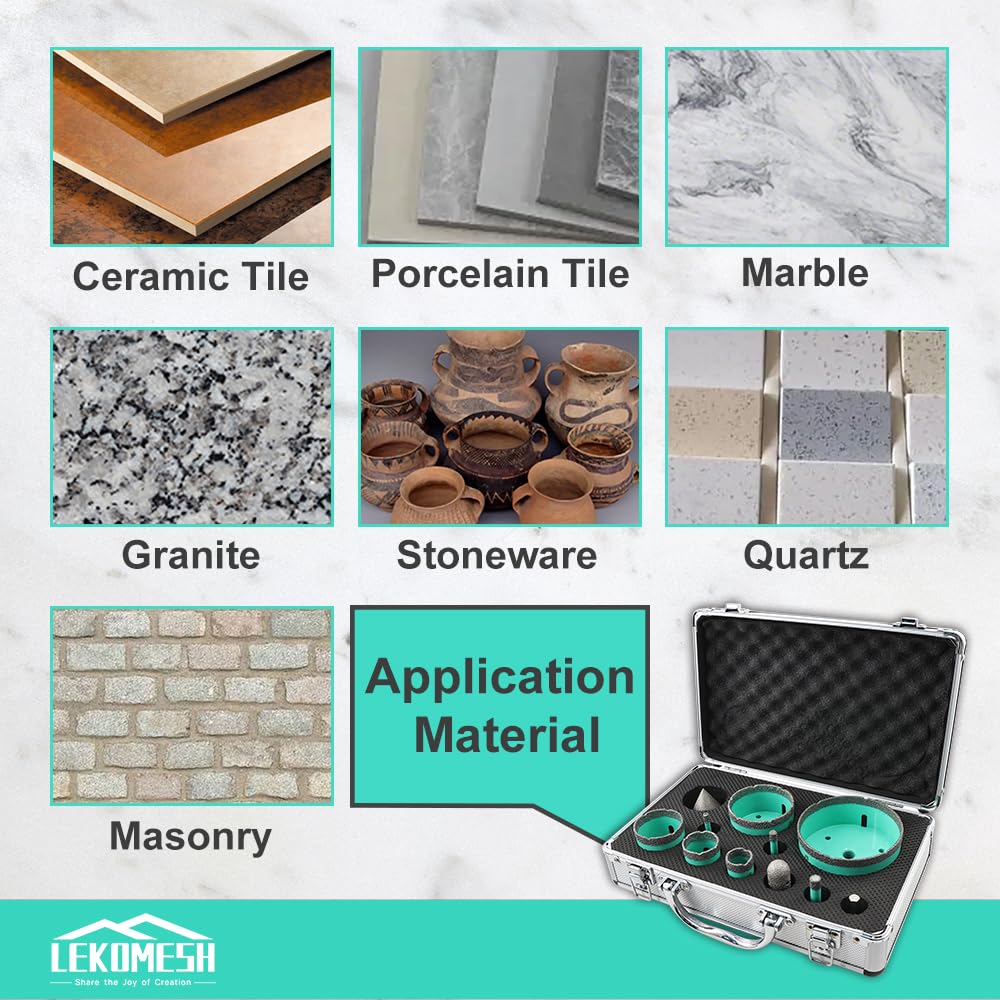 Lekomesh Punte Diamantate per Piastrelle - 11 Pezzi - immagine 4