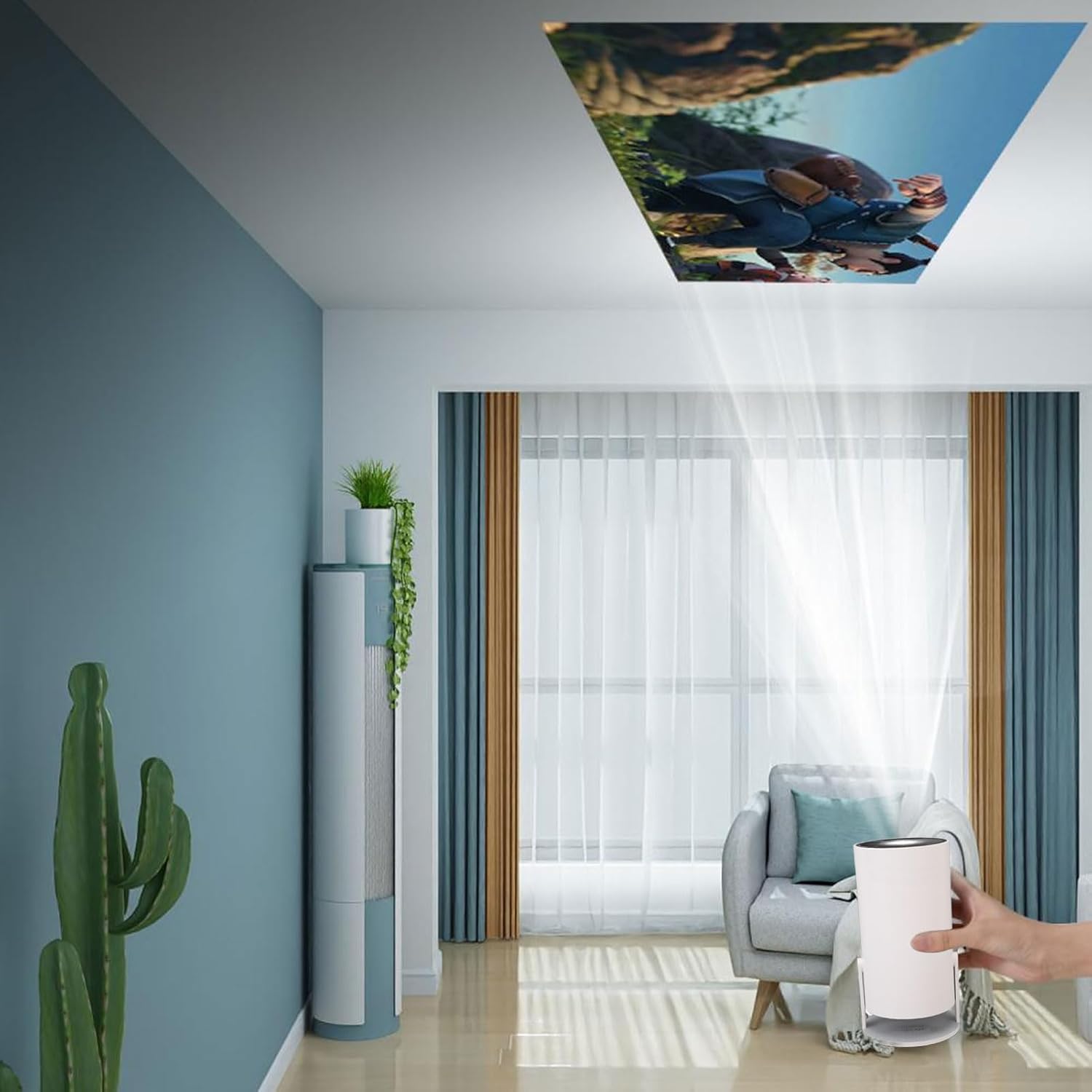 Mini Proiettore Intelligente 4K con Schermo 130 Pollici - immagine 4