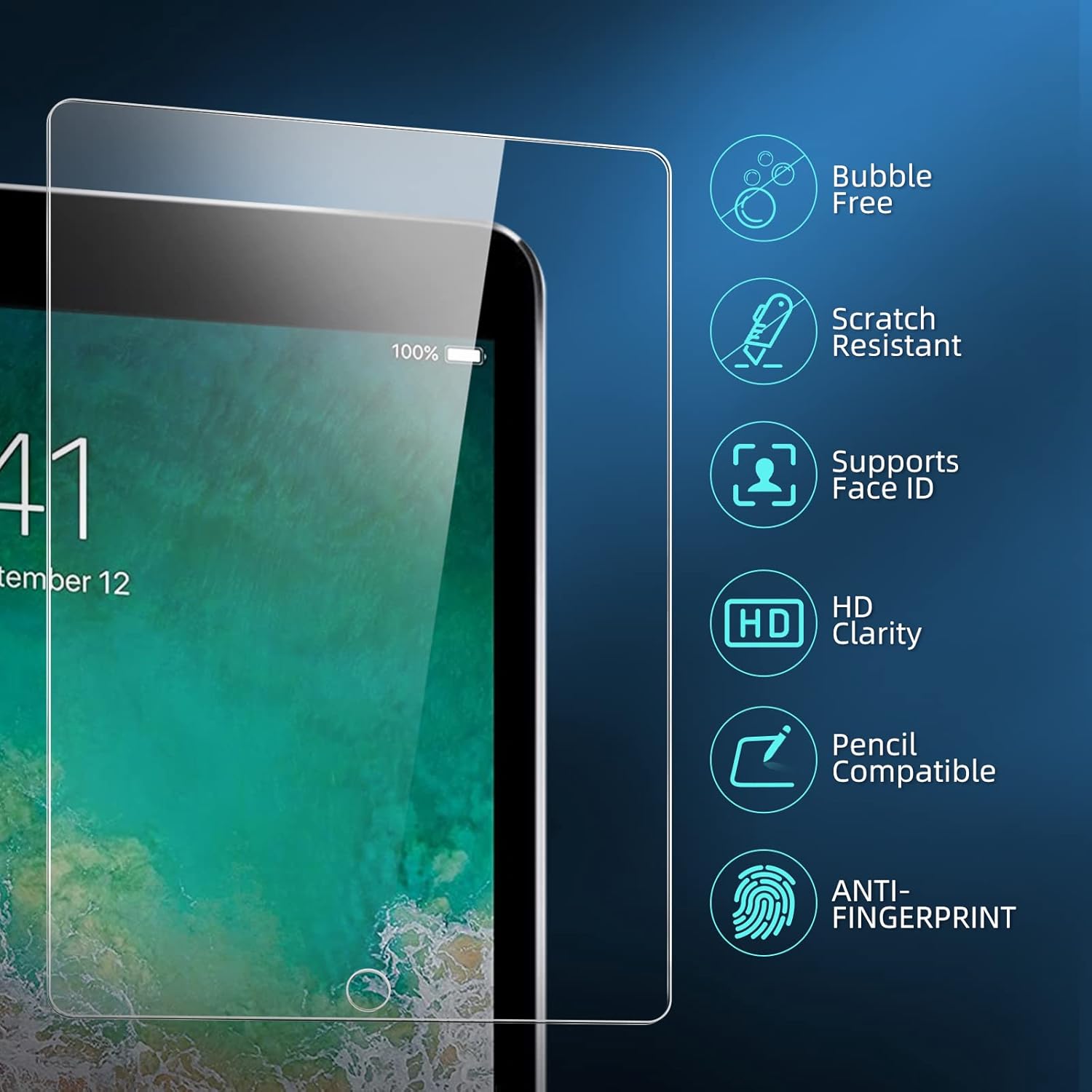 New'c 2 Pezzi - Pellicola Protettiva per iPad 9.7 - immagine 2