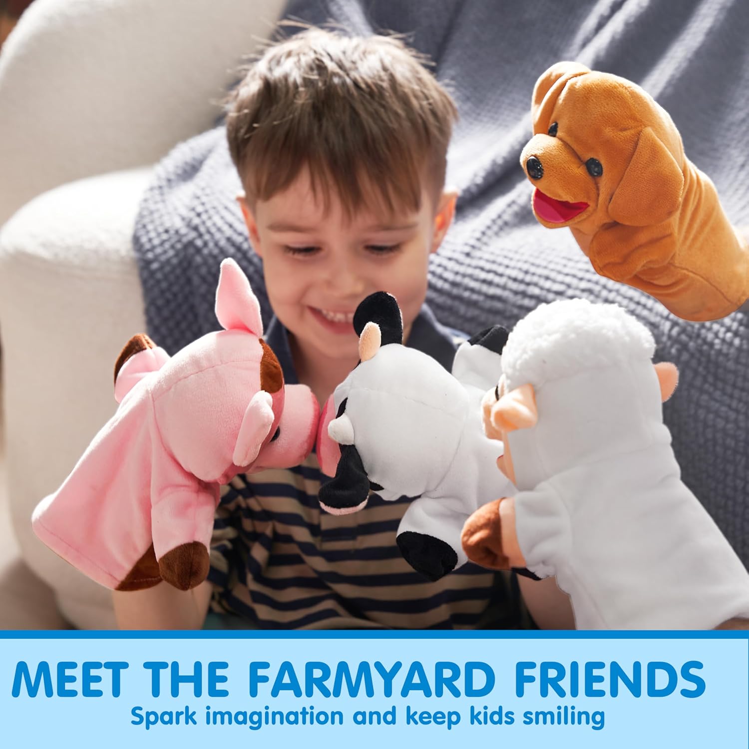 Joyin Zoo Amici Burattini di Animali da Mano (6 Pezzi) - immagine 3