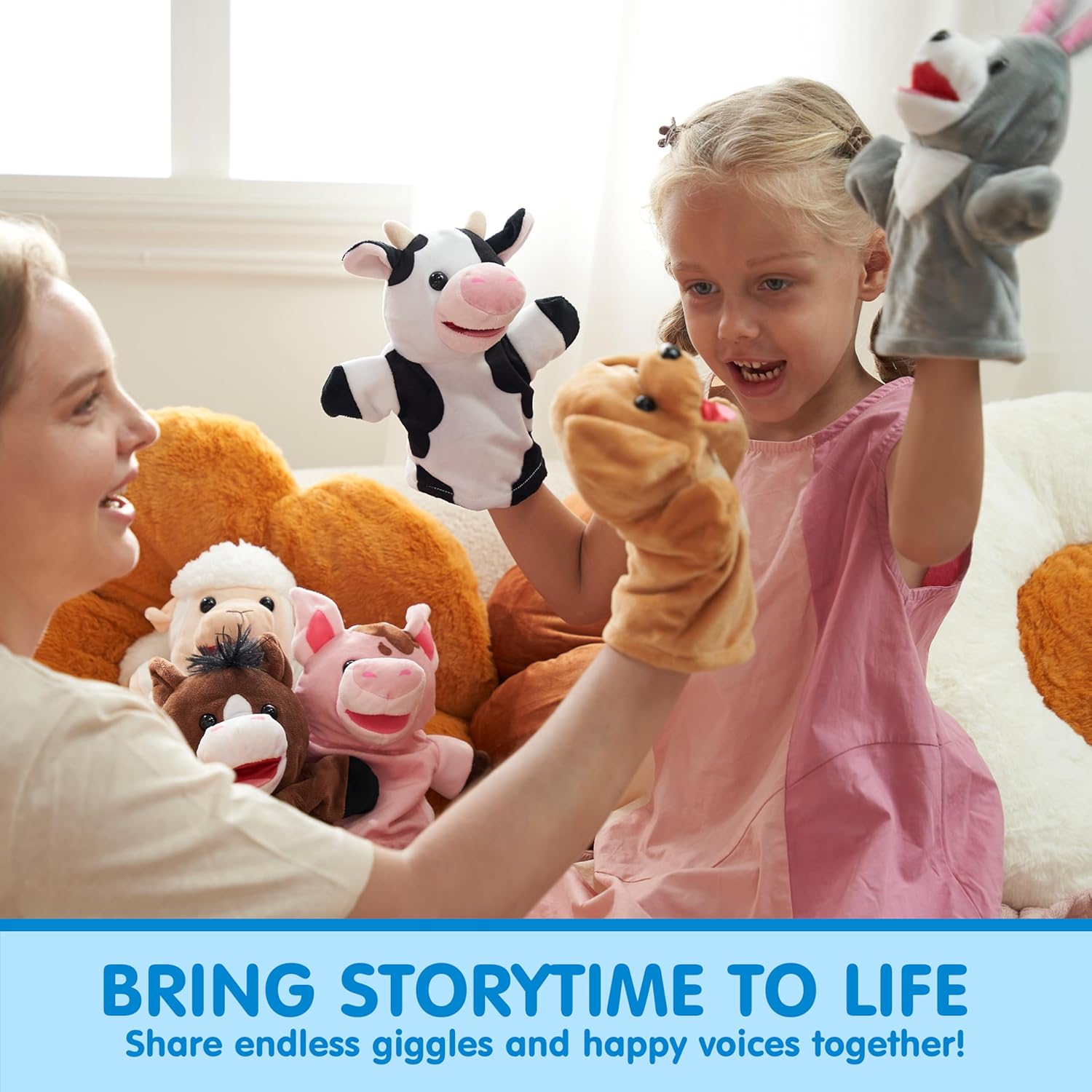 Joyin Zoo Amici Burattini di Animali da Mano (6 Pezzi) - immagine 4