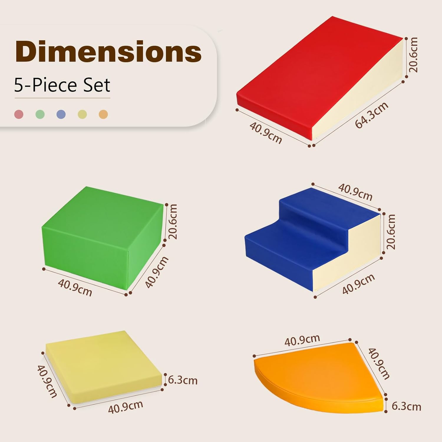 Blocchi Morbidi in Schiuma per Bambini (5 Pezzi) - immagine 4