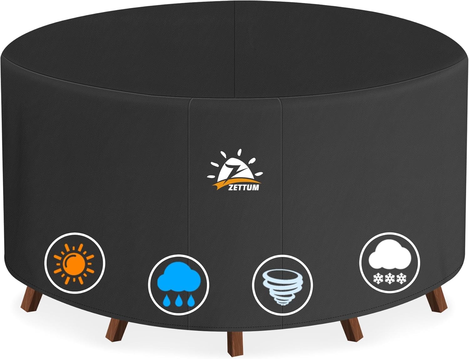 Zettum Copertura Rotonda per Mobili da Giardino Ø245x73 cm