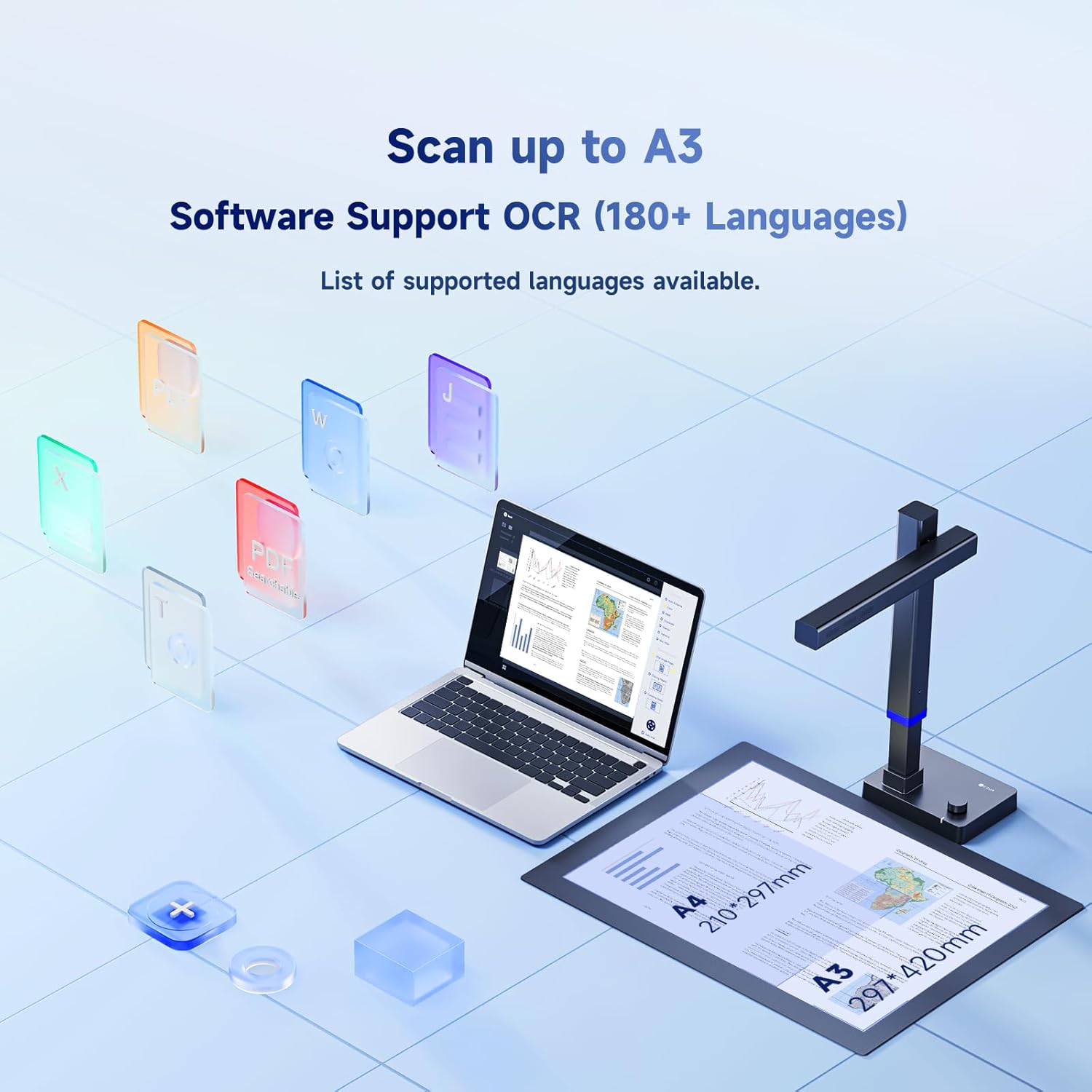 Czur Shine Ultra - Scanner Documenti A3 Portatile 13MP - immagine 3