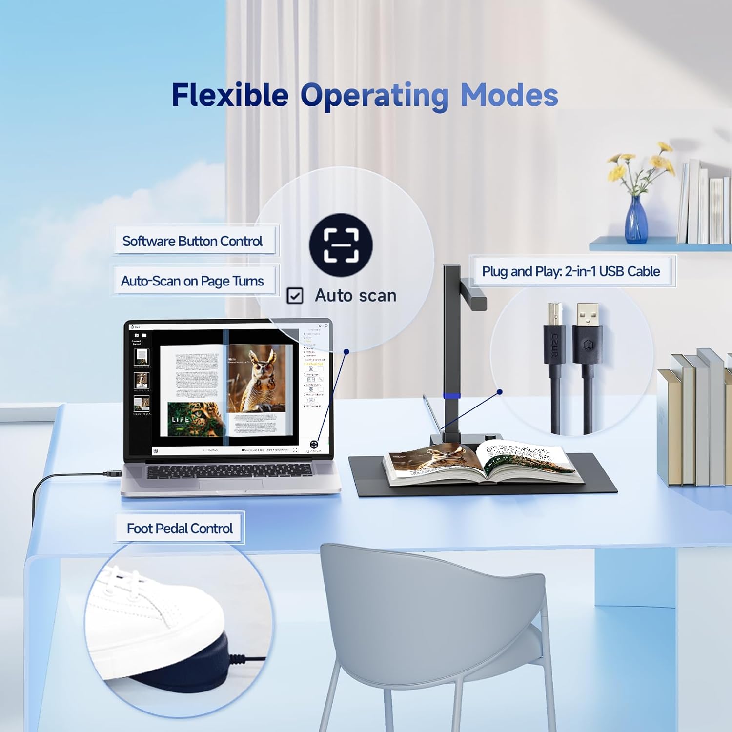 Czur Shine Ultra - Scanner Documenti A3 Portatile 13MP - immagine 6