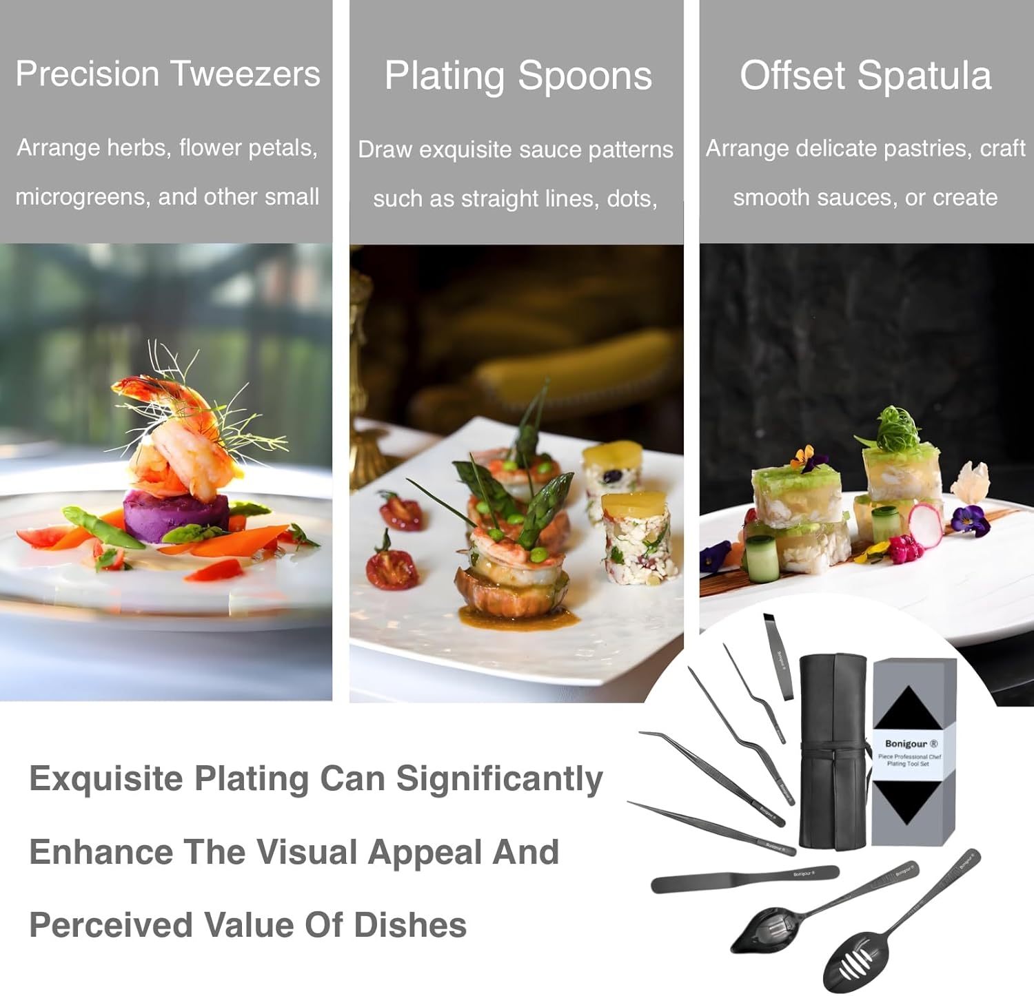 Strumenti di Placcatura da Chef - Set Professionale - immagine 4