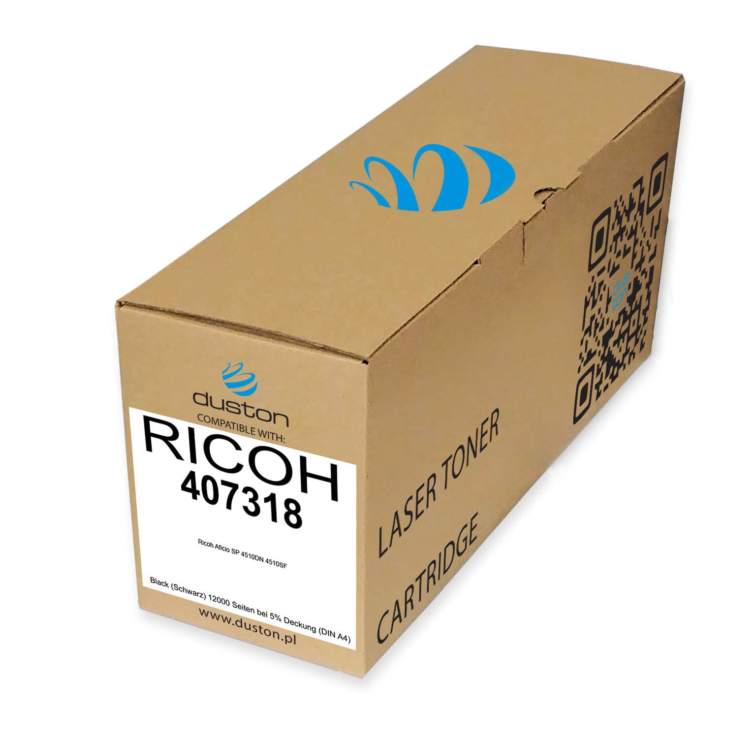 duston 407318 toner nero compatibile con Ricoh Aficio SP 4510DN 4510SF