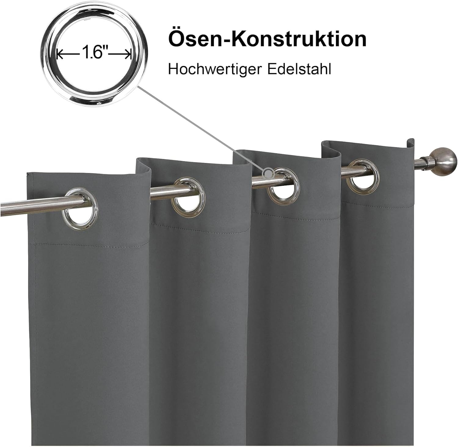 Cucraf Tende Oscuranti Termiche con Occhielli - immagine 2