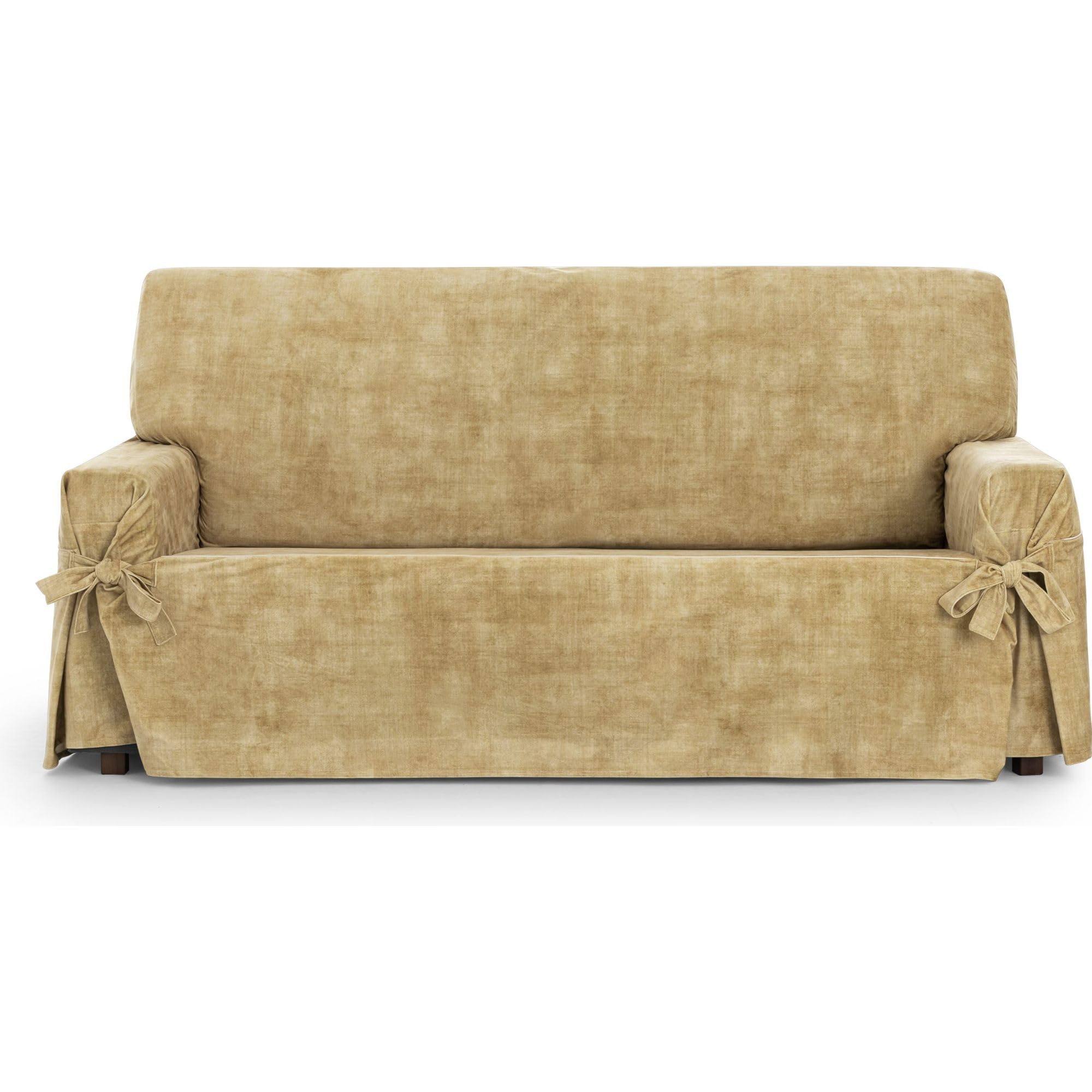 ECOMMERC3 Copridivano 2 Posti Velvet Senape