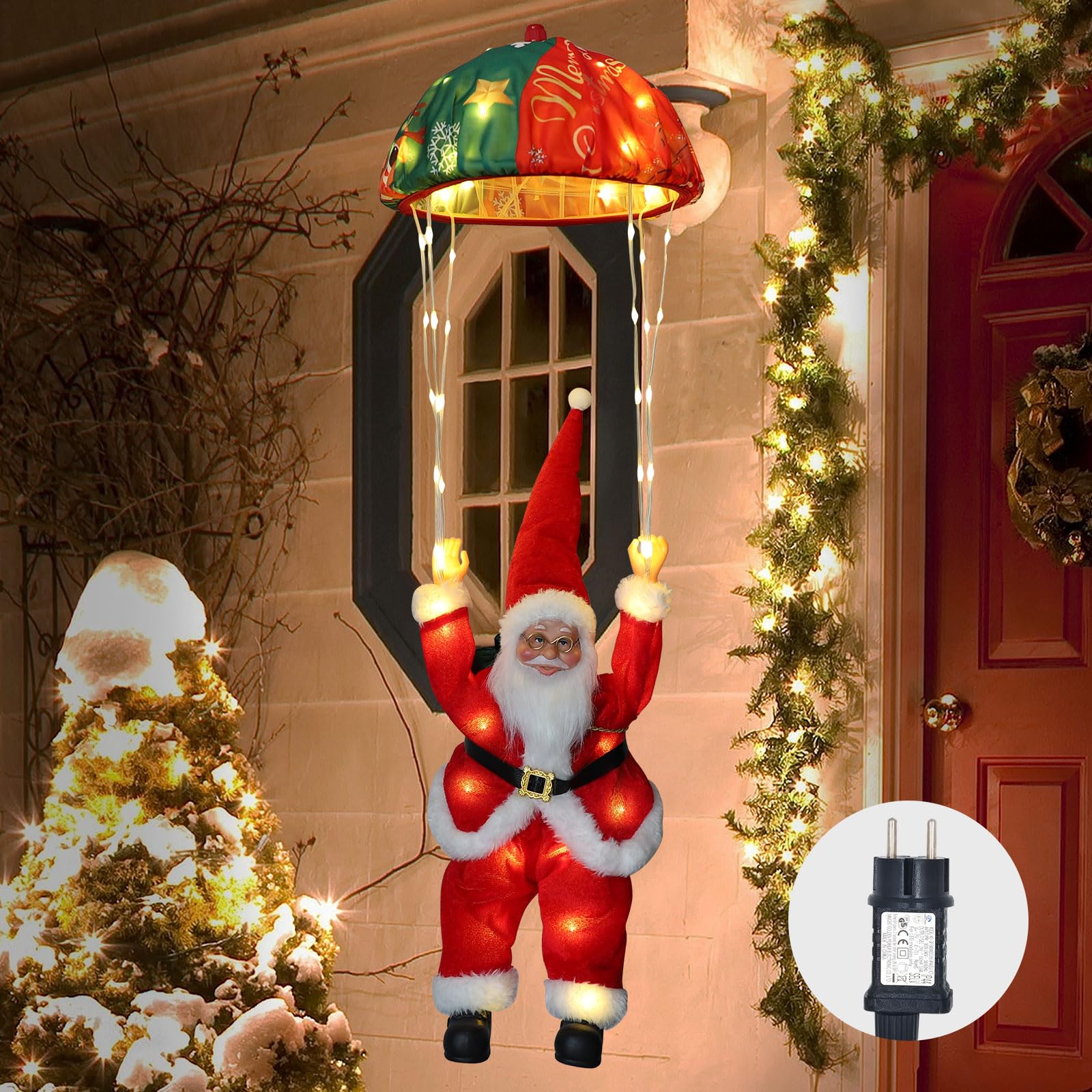 Auting Catena di Luci LED con Babbo Natale