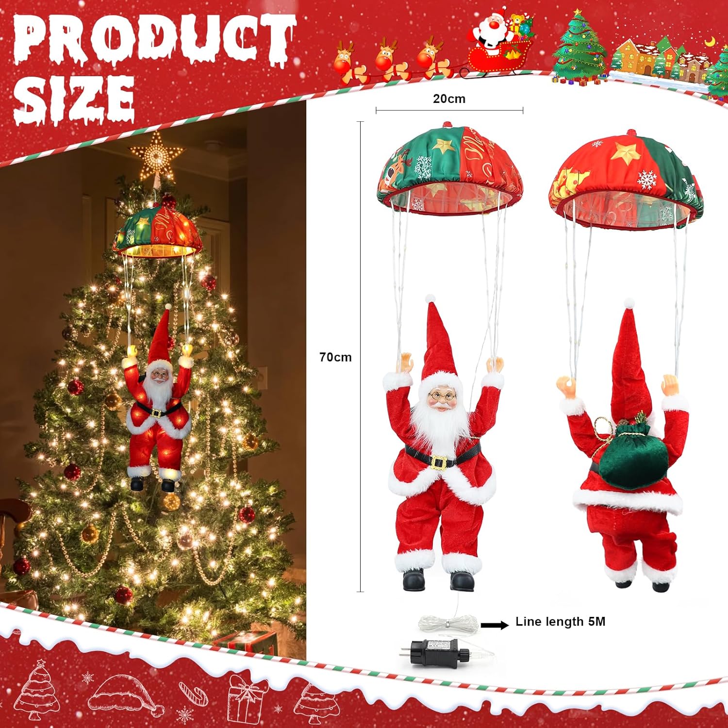 Auting Catena di Luci LED con Babbo Natale - immagine 2