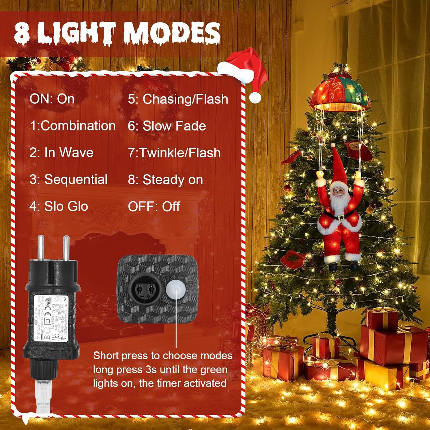 Auting Catena di Luci LED con Babbo Natale - immagine 4