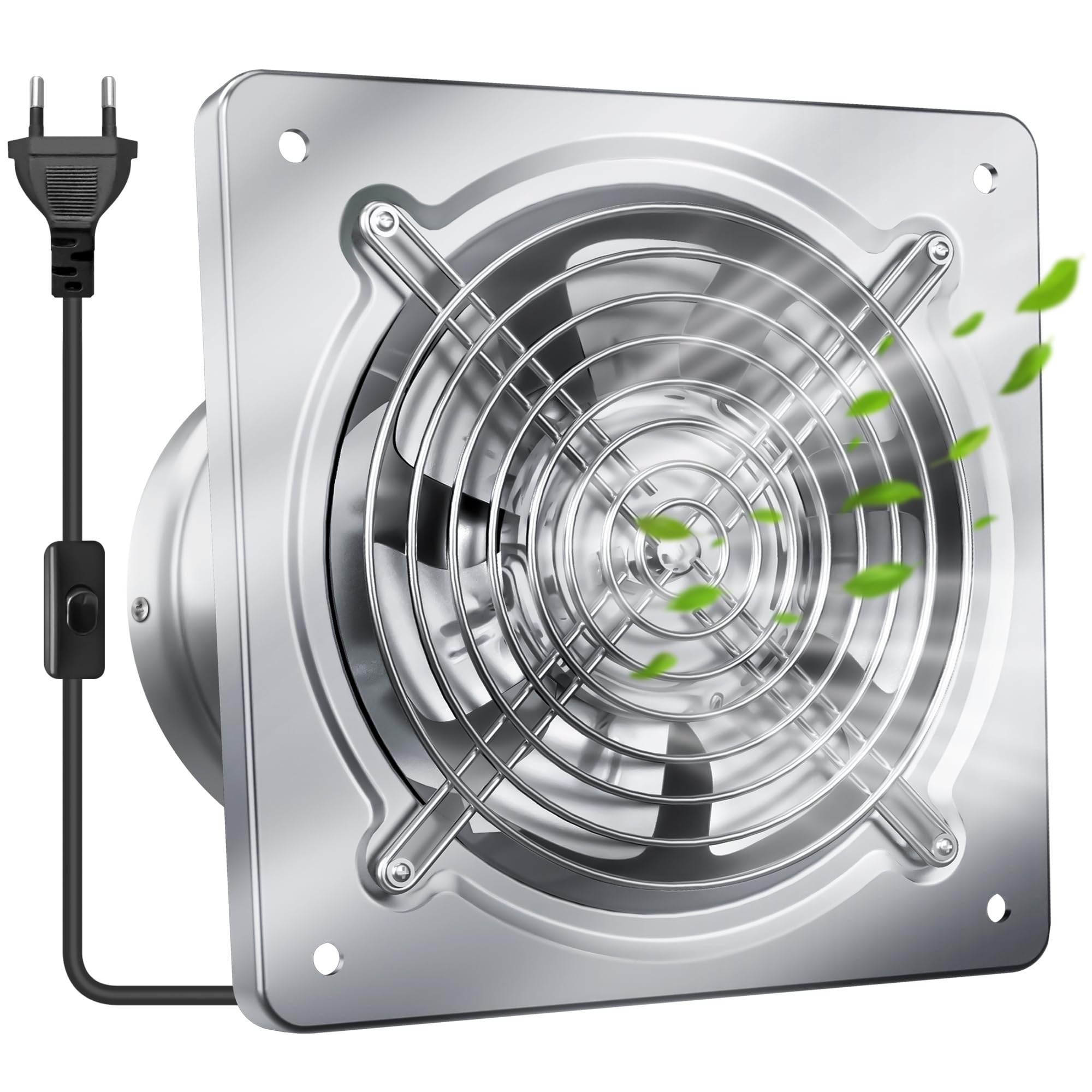 Yrichtra Ventola Aspirazione 150mm 525m³/h, Argento
