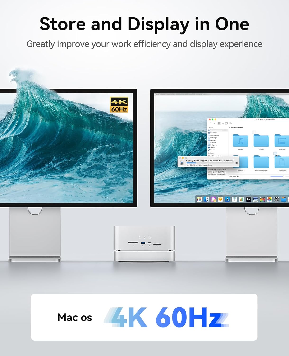 Orico Data Matrix Mini 6TB - Docking Station USB-C 40Gbps - immagine 4