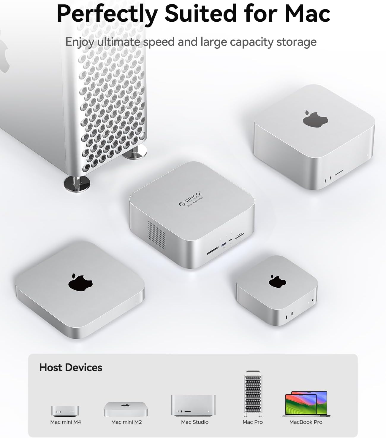 Orico Data Matrix Mini 6TB - Docking Station USB-C 40Gbps - immagine 7