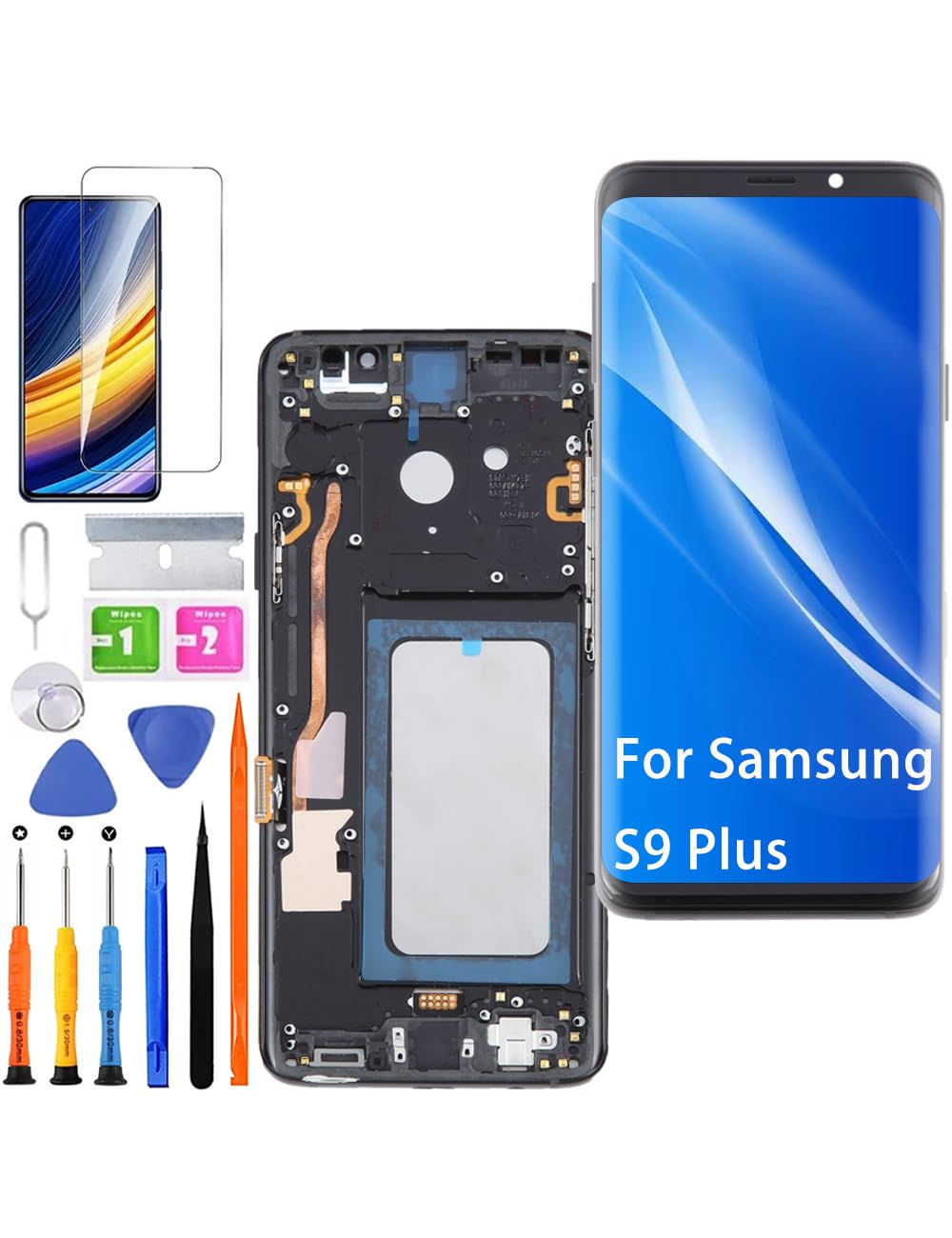 Display Ricambio Samsung Galaxy S9 Plus LCD TFT, Nero