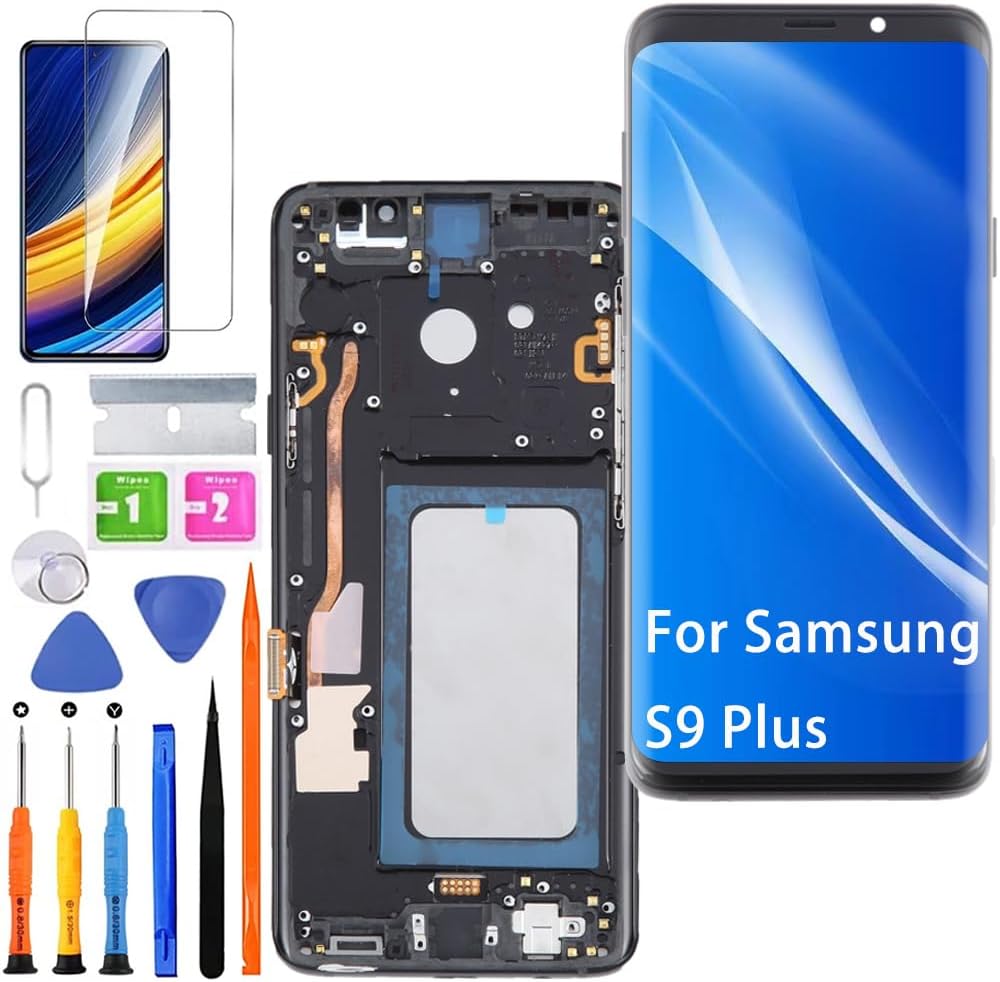 Display Ricambio Samsung Galaxy S9 Plus LCD TFT, Nero - immagine 1
