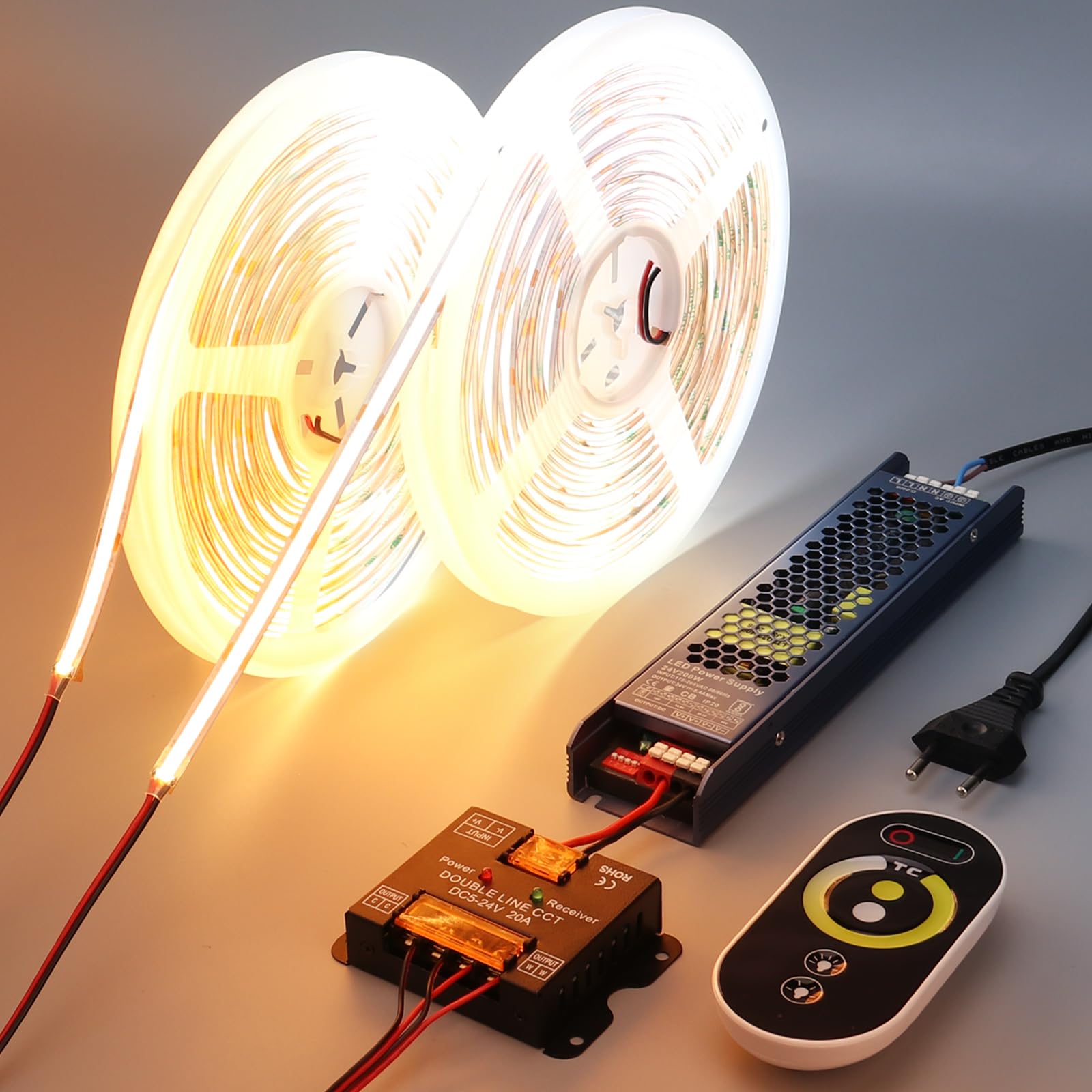 Benlun Striscia LED COB CCT 24V 20 metri