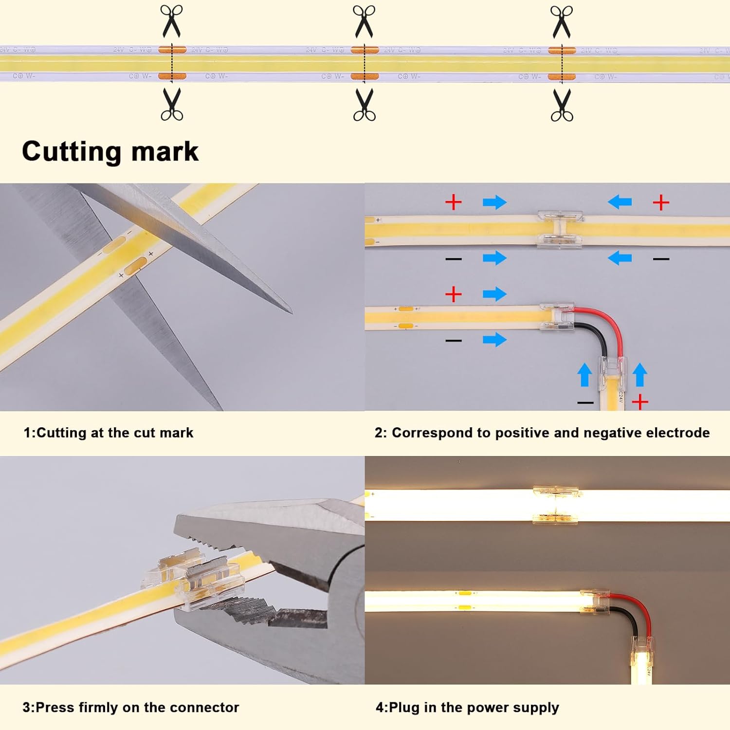 Benlun Striscia LED COB CCT 24V 20 metri - immagine 7