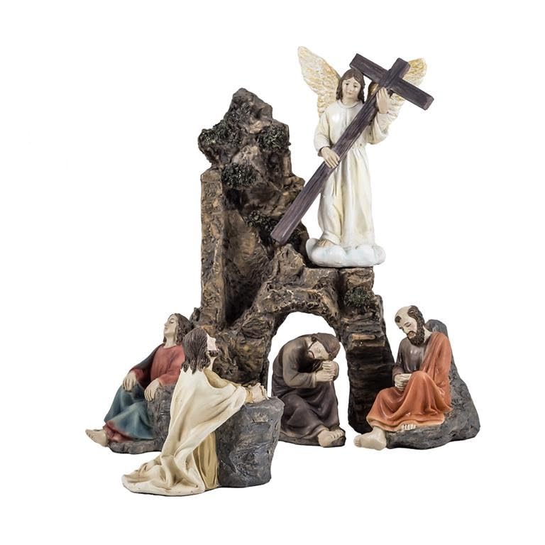 DRW Rappresentanza Gesù Getsemani Resina 21 cm, Multicolore