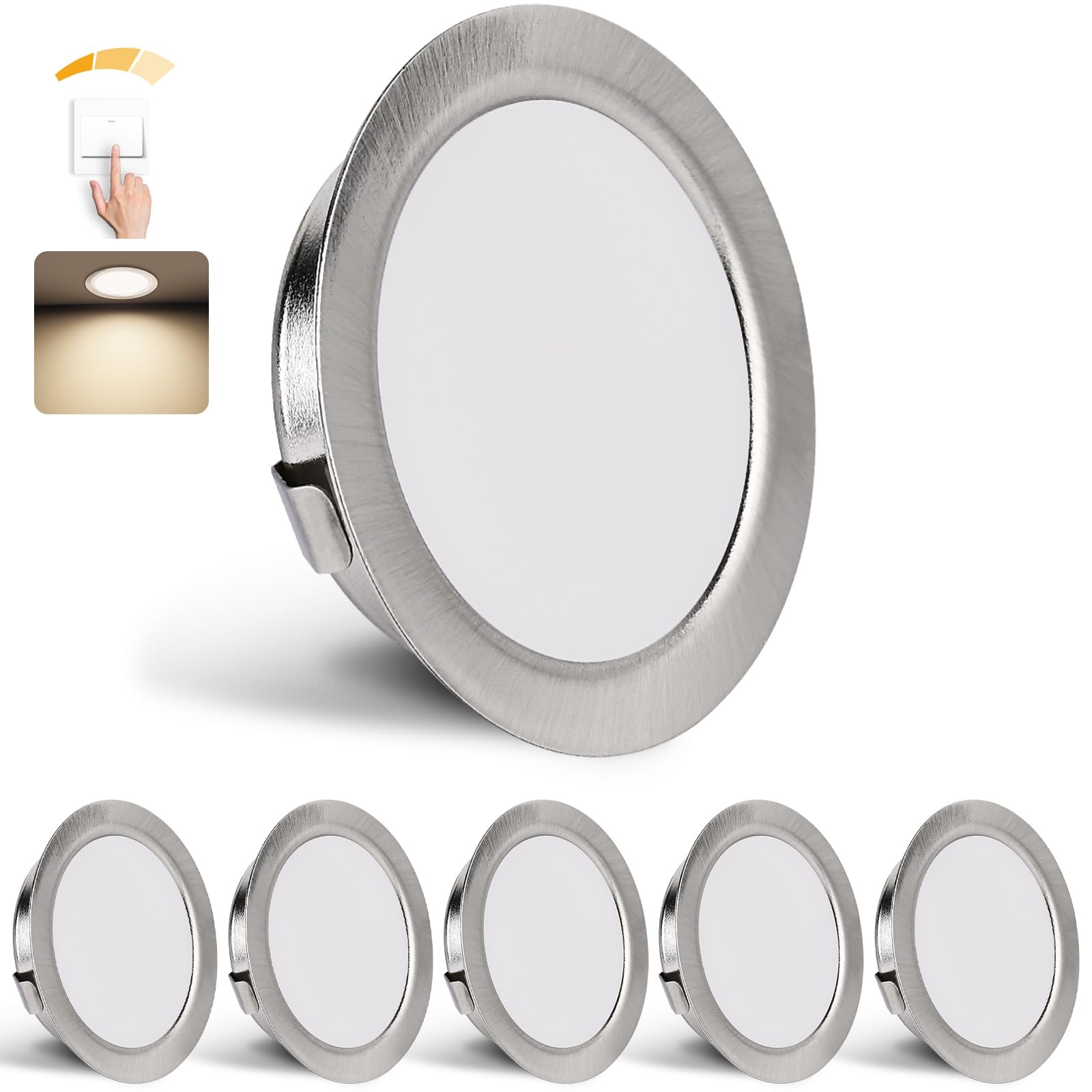 Set 6 Faretti LED Incasso Dimmerabili 3W 4000K