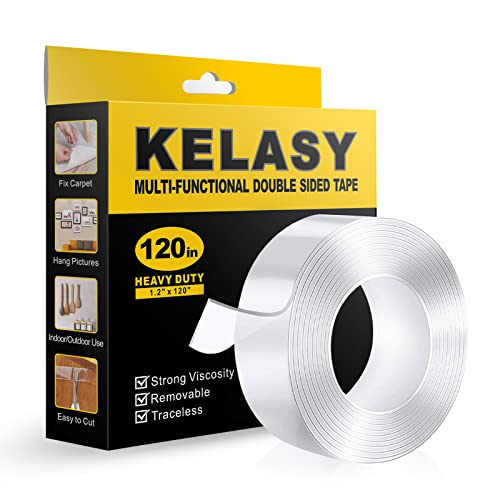Kelasy Nastro Biadesivo Extra Forte Trasparente 300cm x 3cm