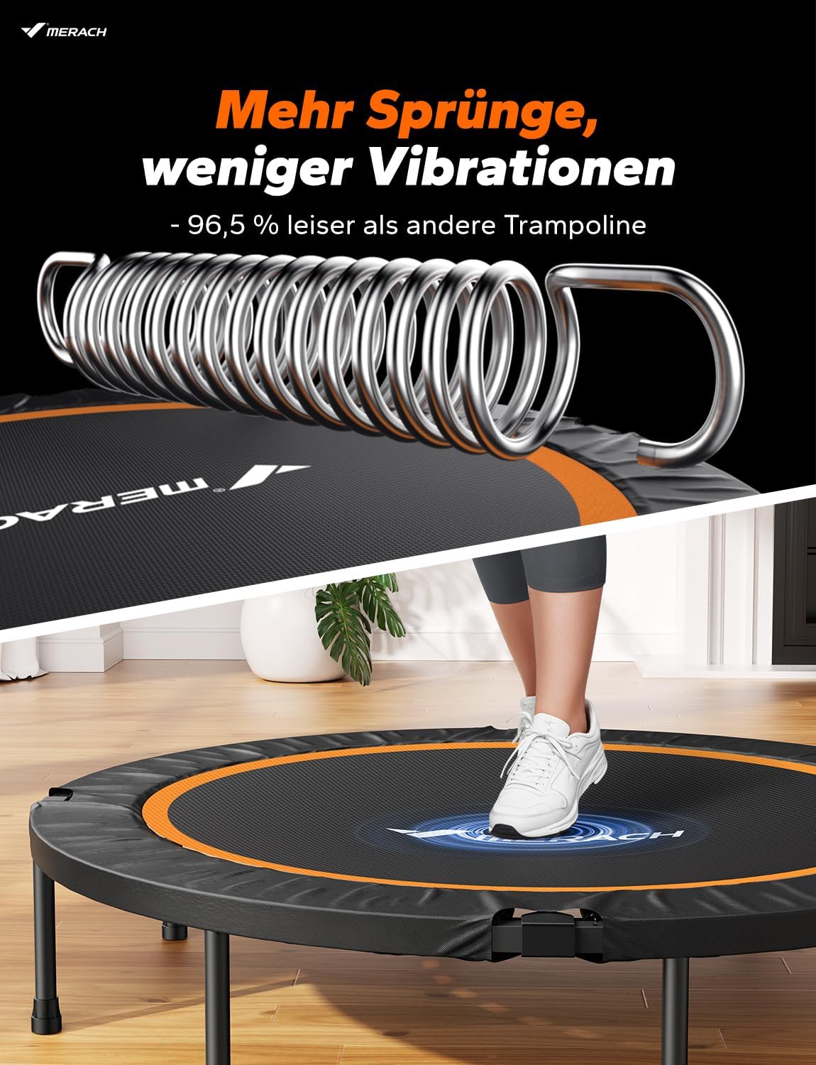 Merach Trampolino Elastico Pieghevole per Adulti - immagine 3