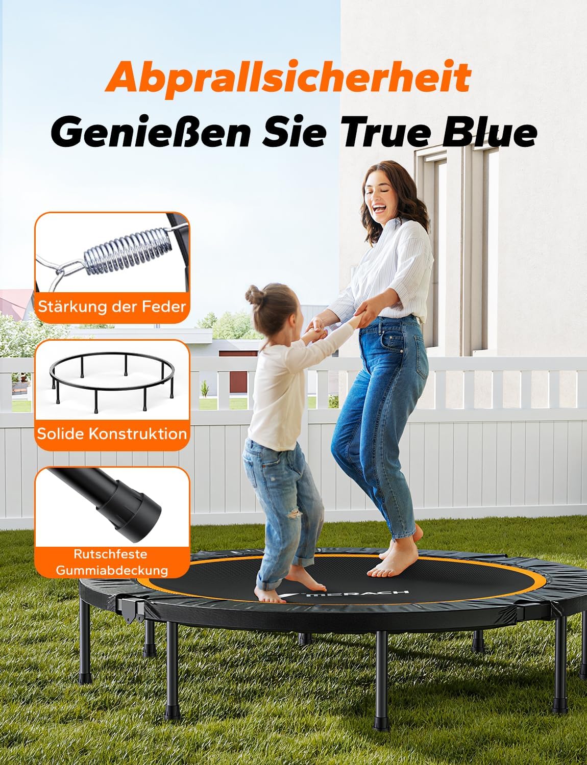 Merach Trampolino Elastico Pieghevole per Adulti - immagine 6