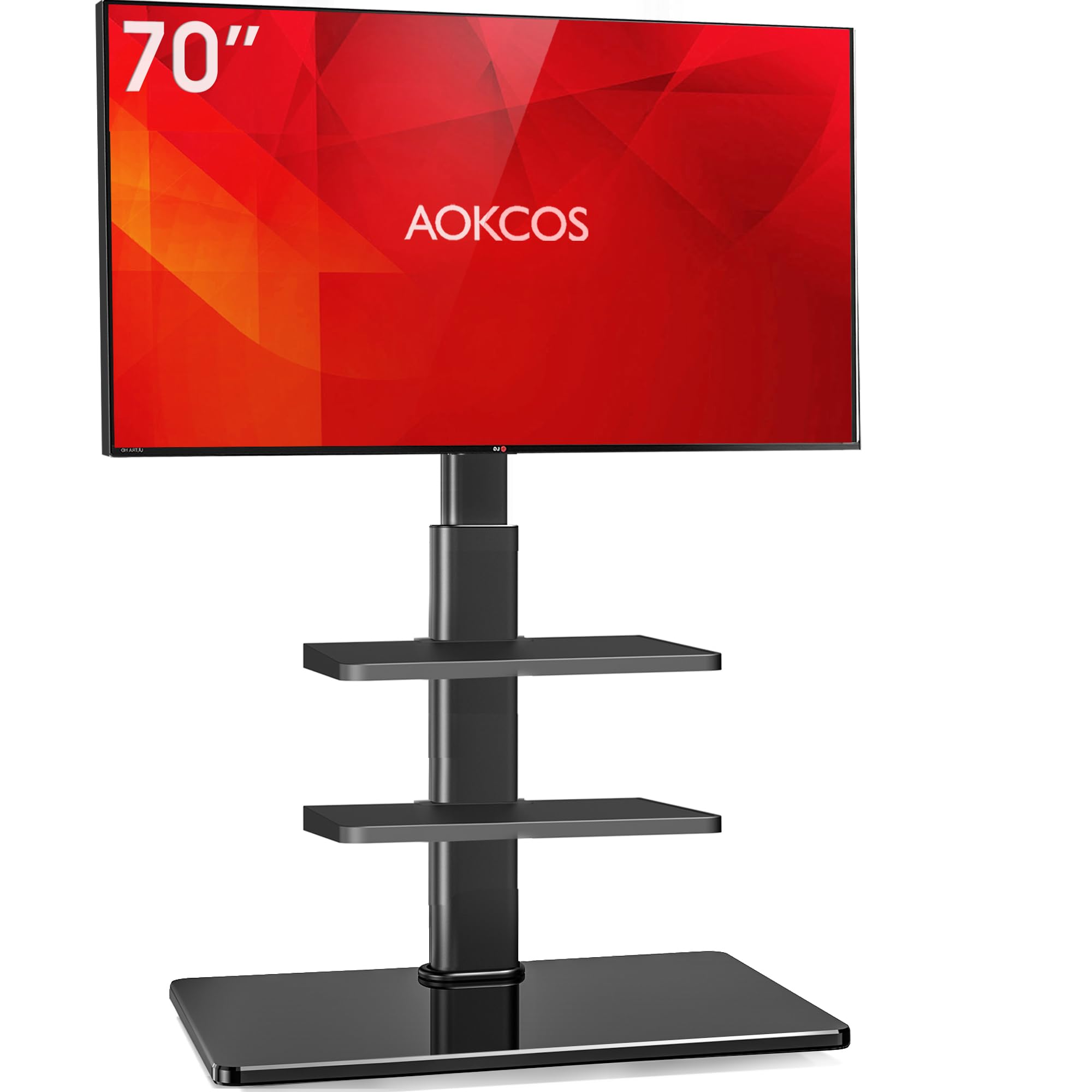 Aokcos Supporto TV da Pavimento Inclinabile 32-70 Pollici