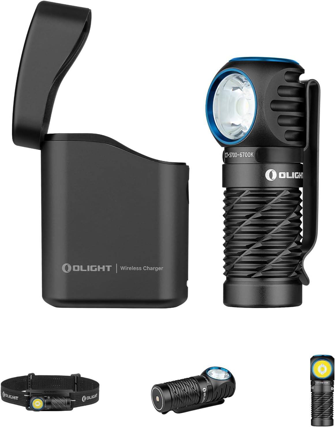 OLIGHT Perun 3 Mini Kit Lampada Frontale 1250 Lumen, Nero - immagine 1