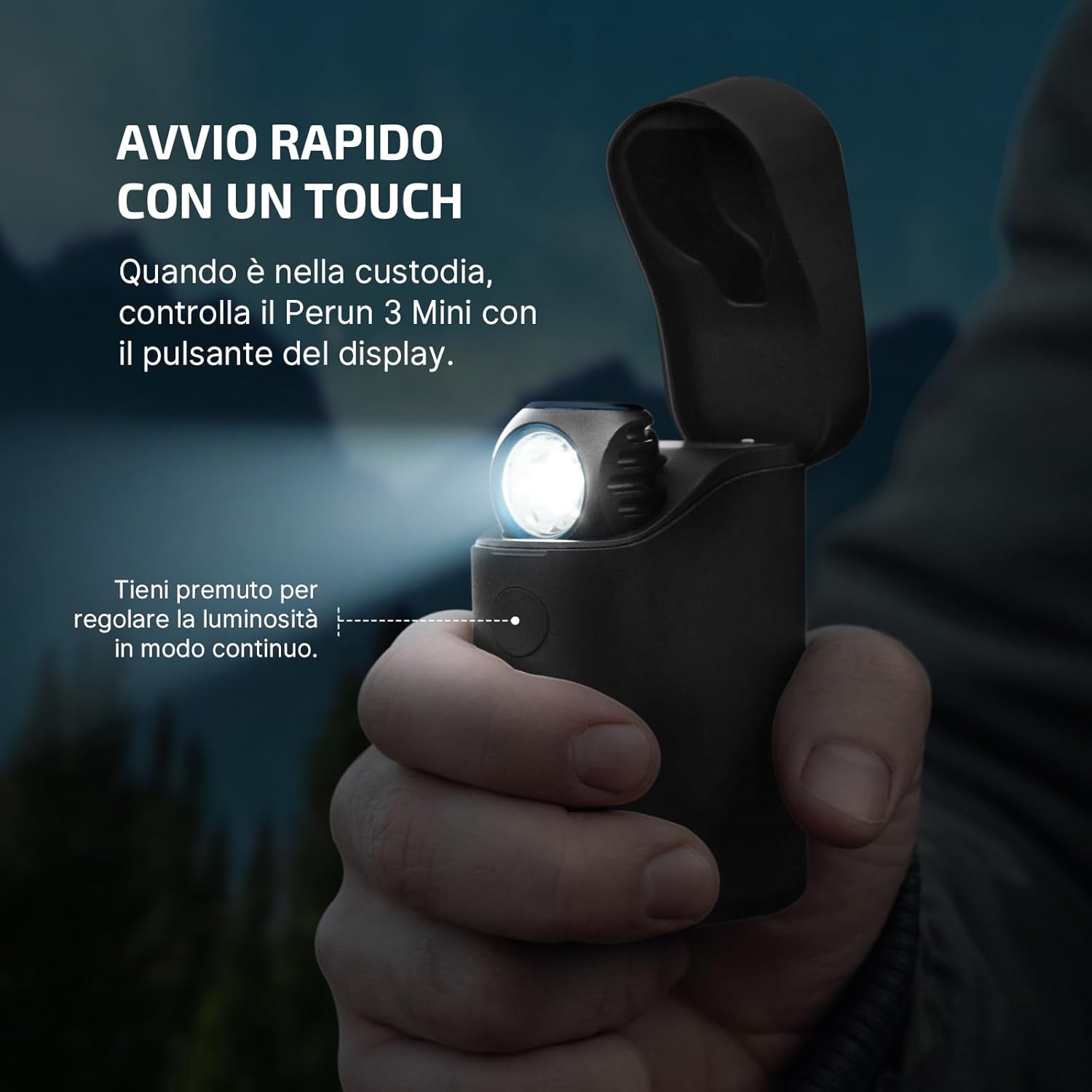 OLIGHT Perun 3 Mini Kit Lampada Frontale 1250 Lumen, Nero - immagine 5