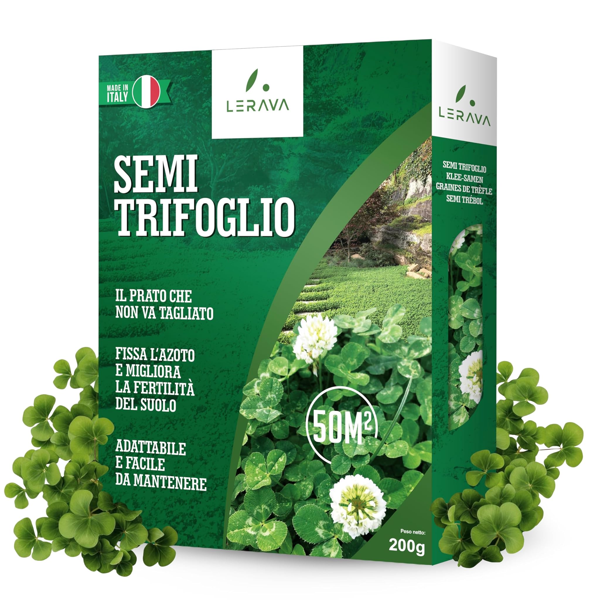 Lerava Trifoglio Nano Semi Prato 200g (50 m²)