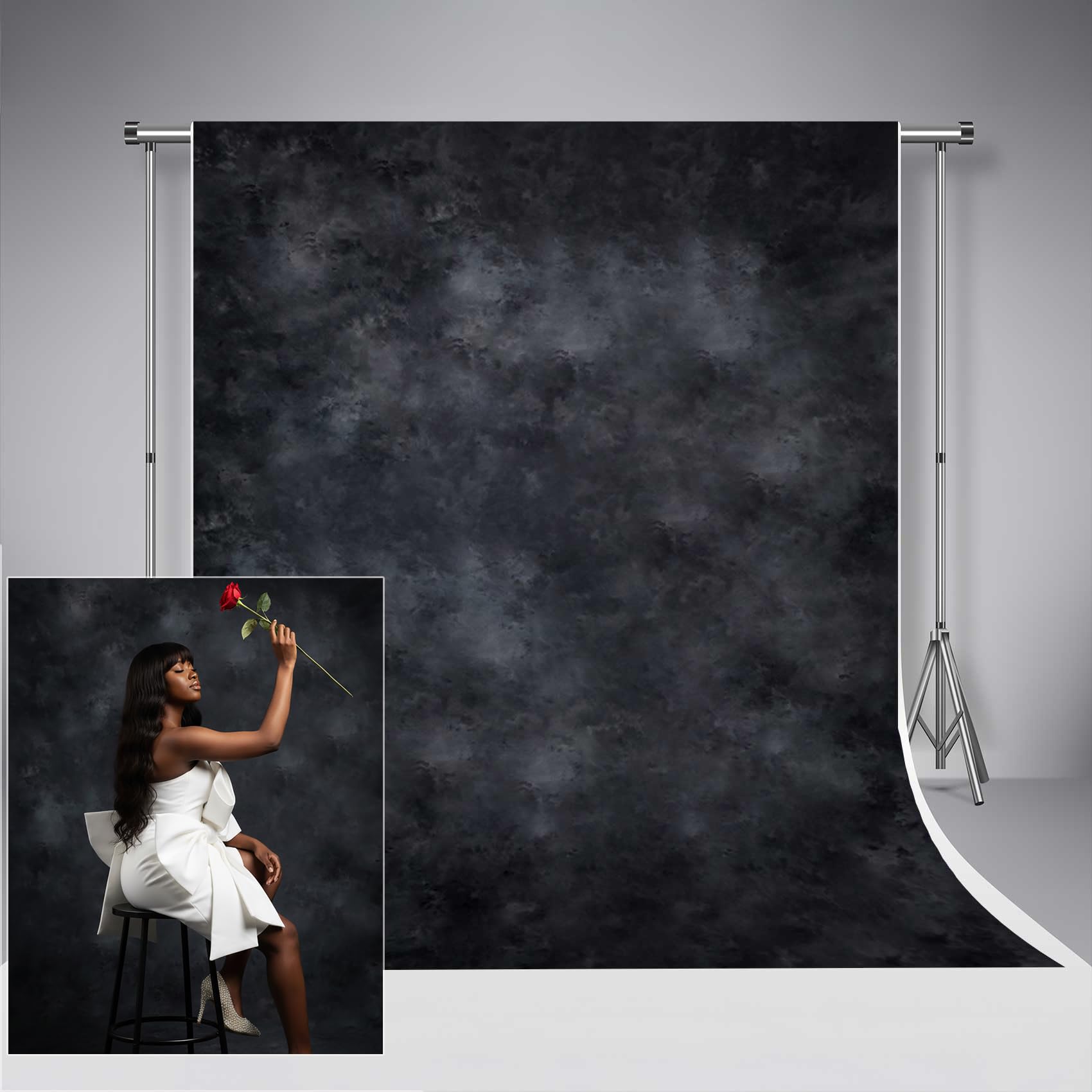 Kate Sfondo Fotografico Astratto Scuro 3x6m Texture