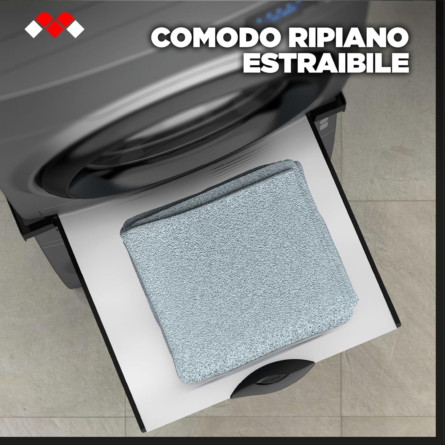 Meliconi Torre Dark - Kit Sovrapposizione Universale, Nero - immagine 4