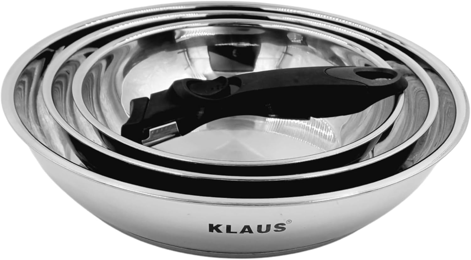 Klaus Set 3 Padelle Acciaio Inox 20/24/28 cm - immagine 8