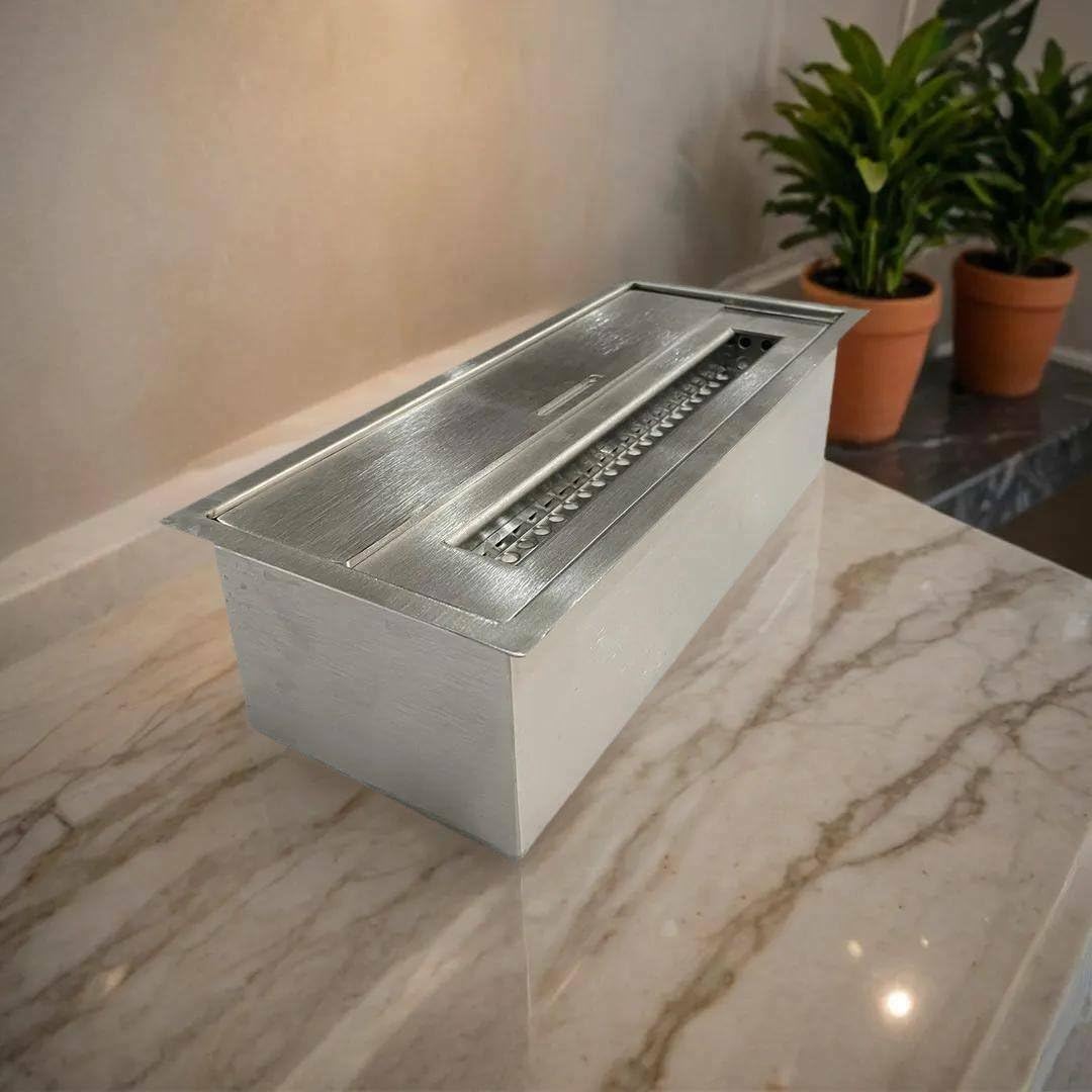 Bruciatore Drodrígue Fornello Inceneritore 13x30 h9 cm, Argento